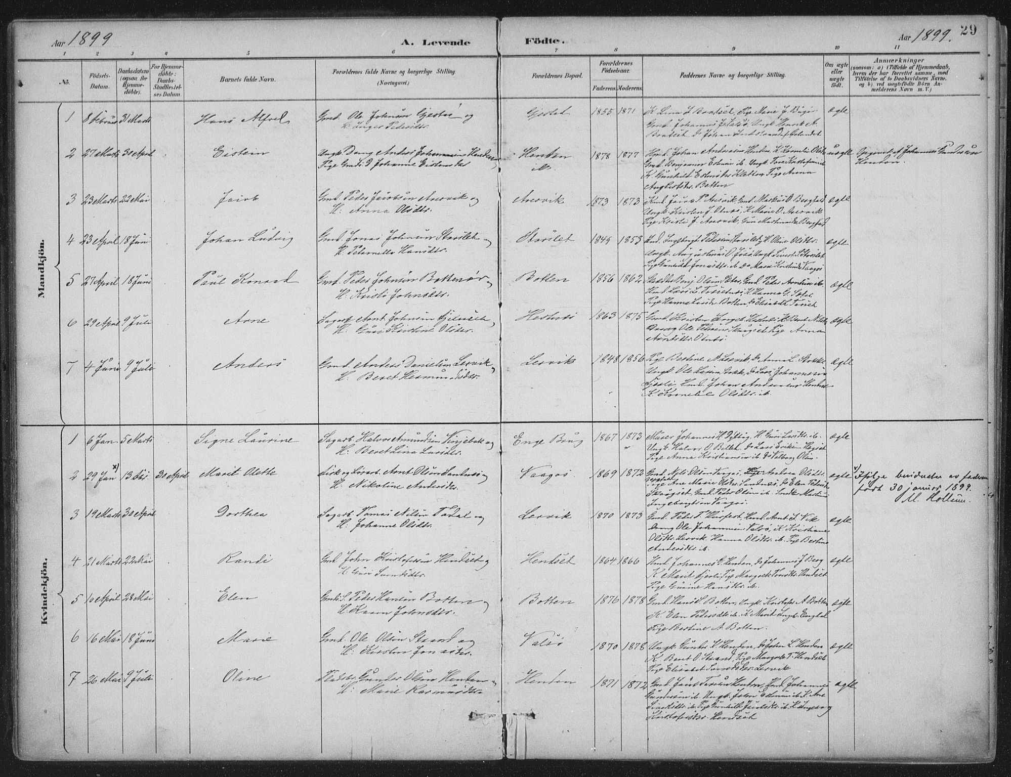 Ministerialprotokoller, klokkerbøker og fødselsregistre - Møre og Romsdal, AV/SAT-A-1454/580/L0925: Parish register (official) no. 580A02, 1888-1913, p. 29