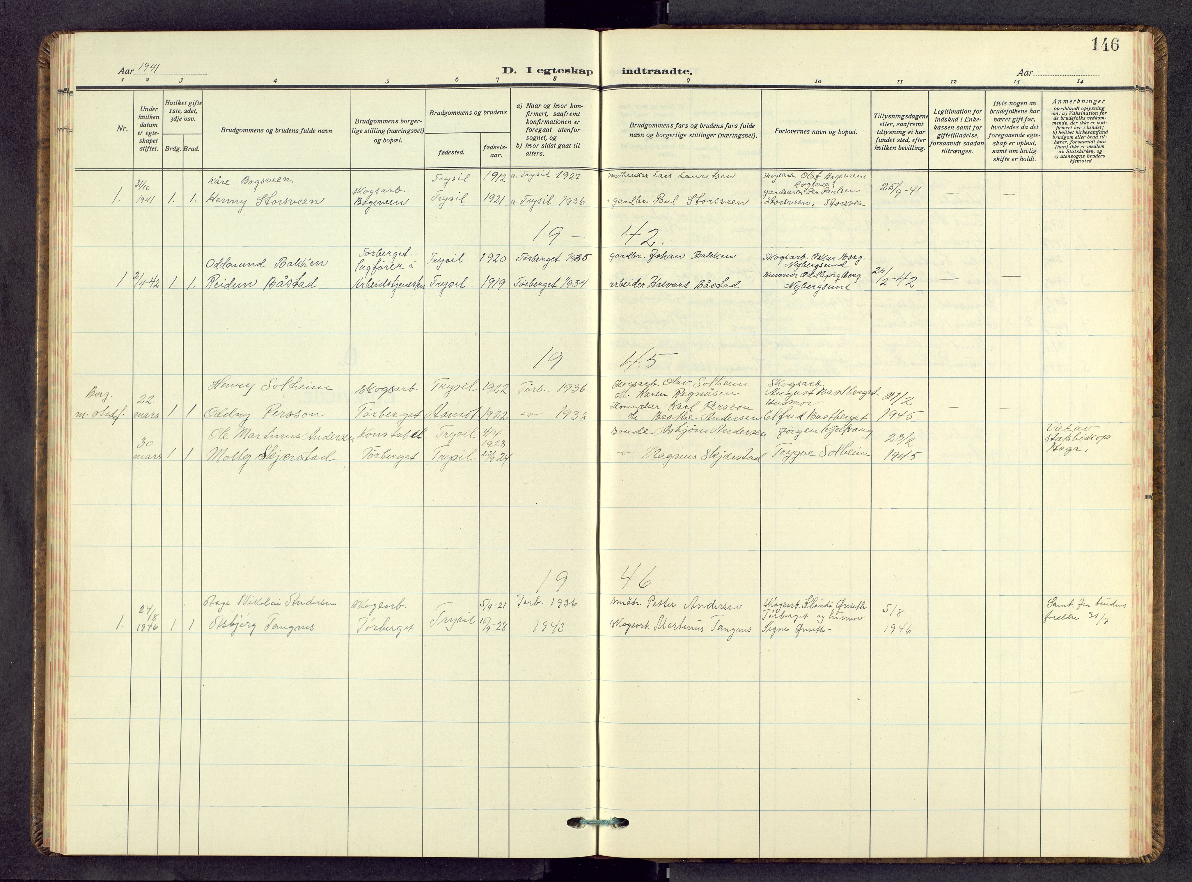 Trysil prestekontor, AV/SAH-PREST-046/H/Ha/Hab/L0013: Parish register (copy) no. 13, 1940-1959, p. 146