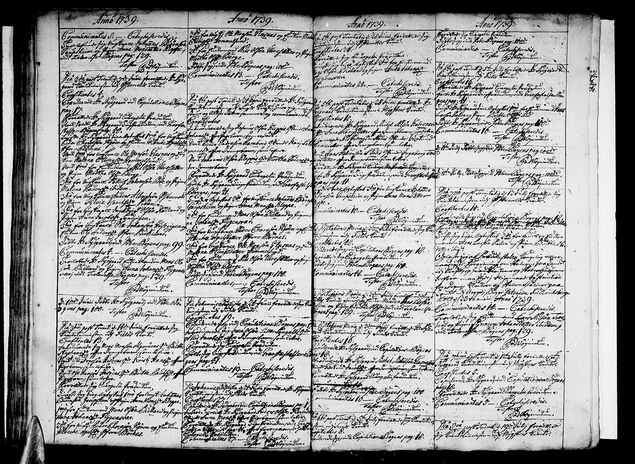 Sund sokneprestembete, AV/SAB-A-99930: Parish register (official) no. A 1, 1729-1740