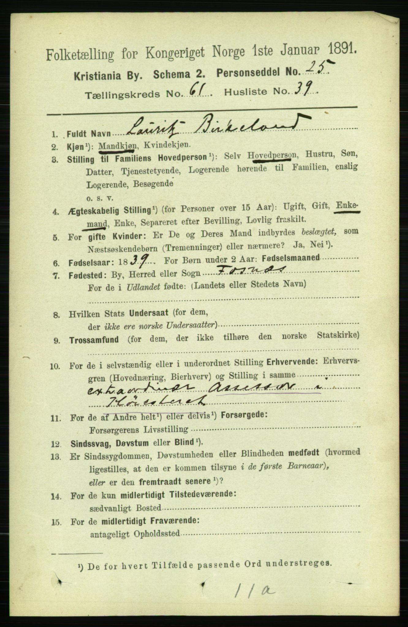 RA, 1891 census for 0301 Kristiania, 1891, p. 32926