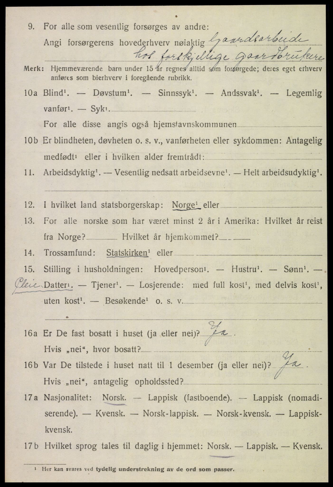 SAT, 1920 census for Inderøy, 1920, p. 5074