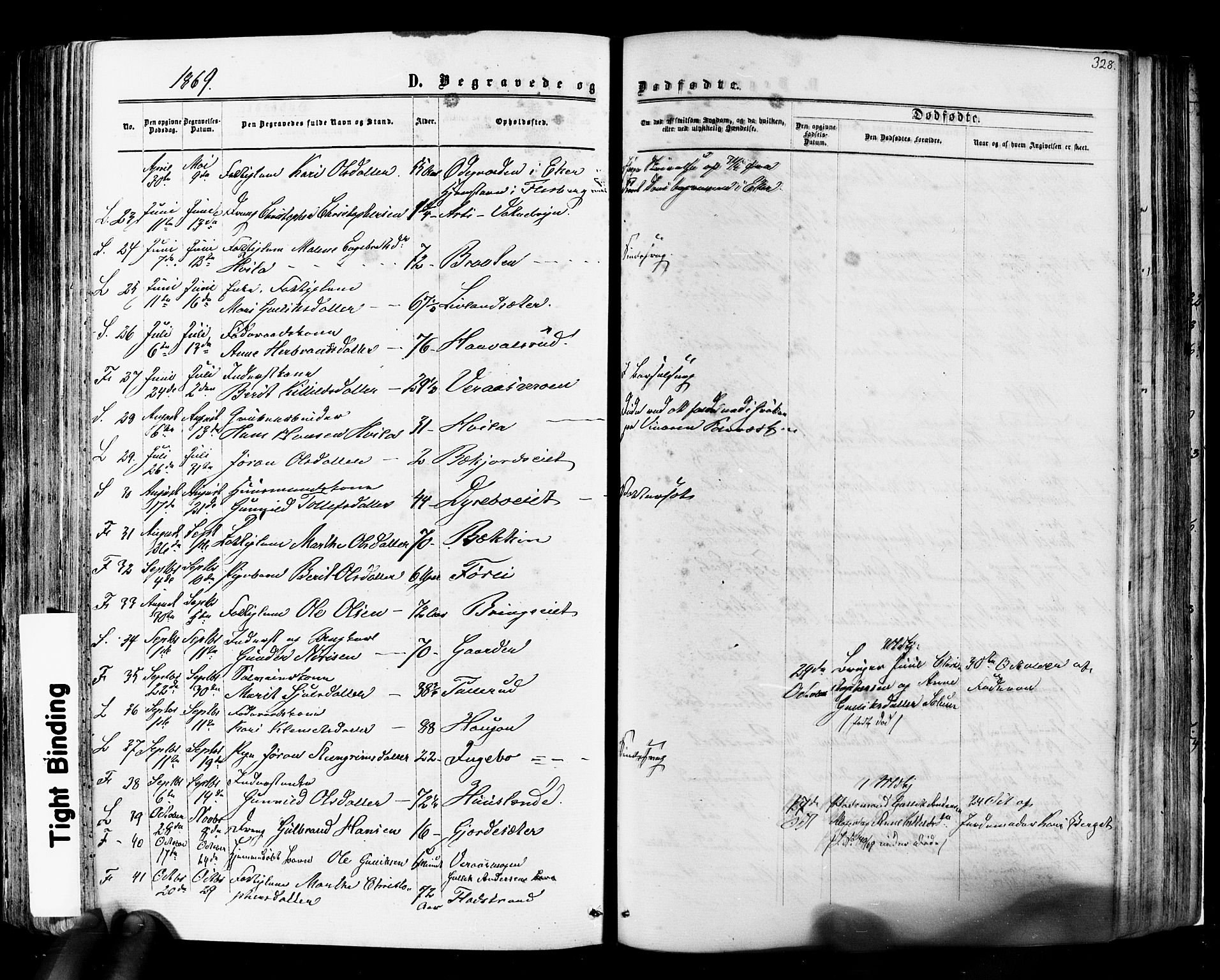 Flesberg kirkebøker, SAKO/A-18/F/Fa/L0007: Parish register (official) no. I 7, 1861-1878, p. 328