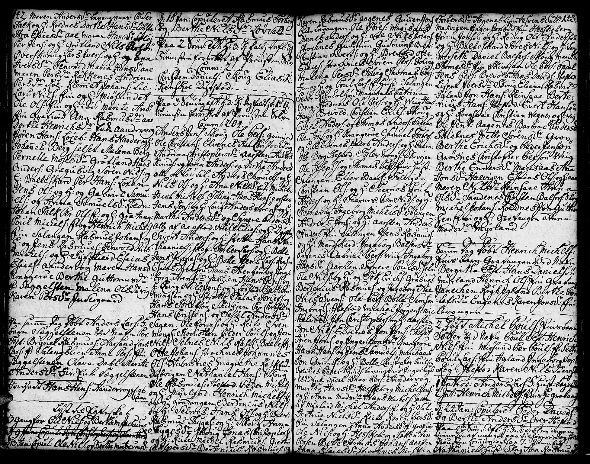 Ibestad sokneprestembete, SATØ/S-0077/H/Ha/Hab/L0001klokker: Parish register (copy) no. 1, 1776-1808, p. 142-143
