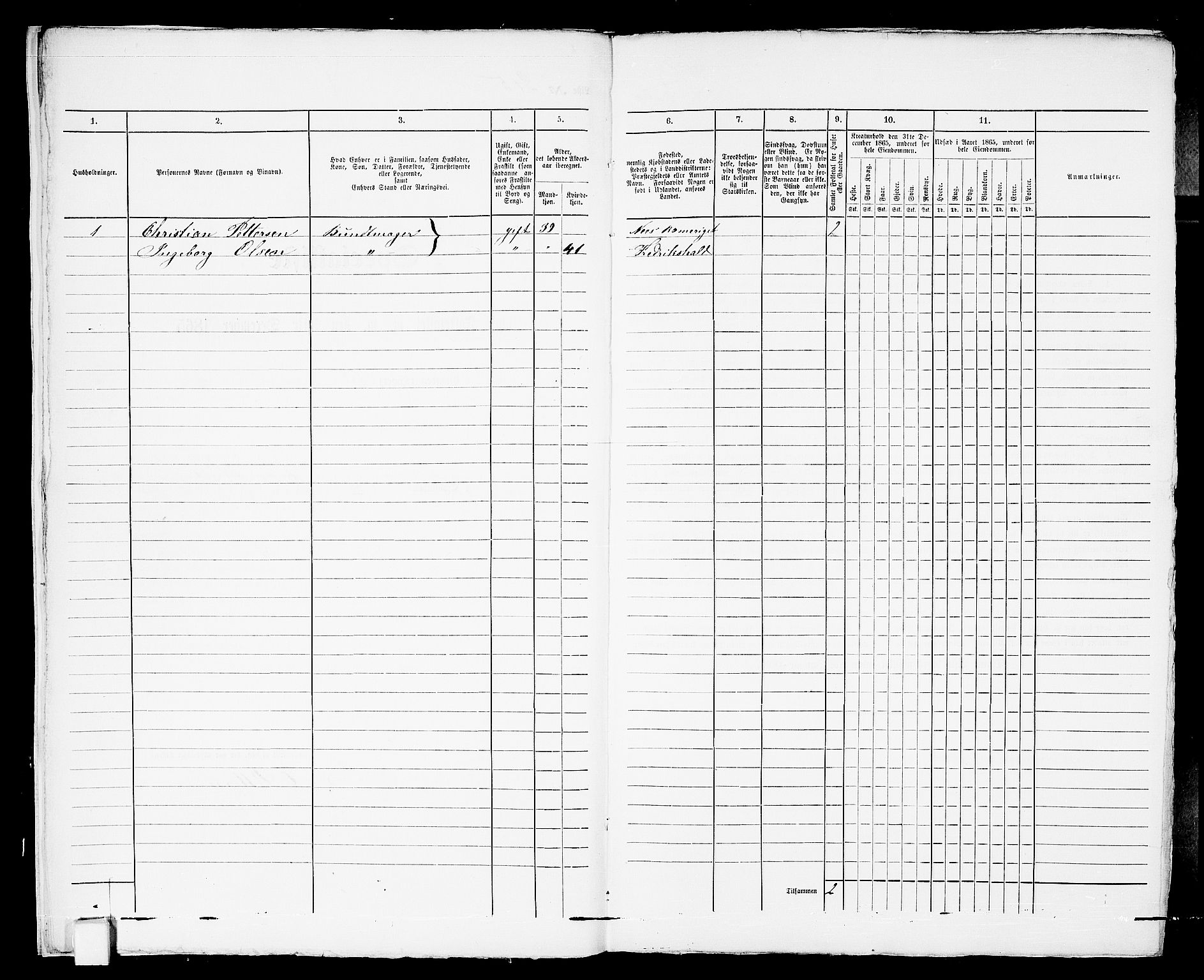 RA, 1865 census for Horten, 1865, p. 446