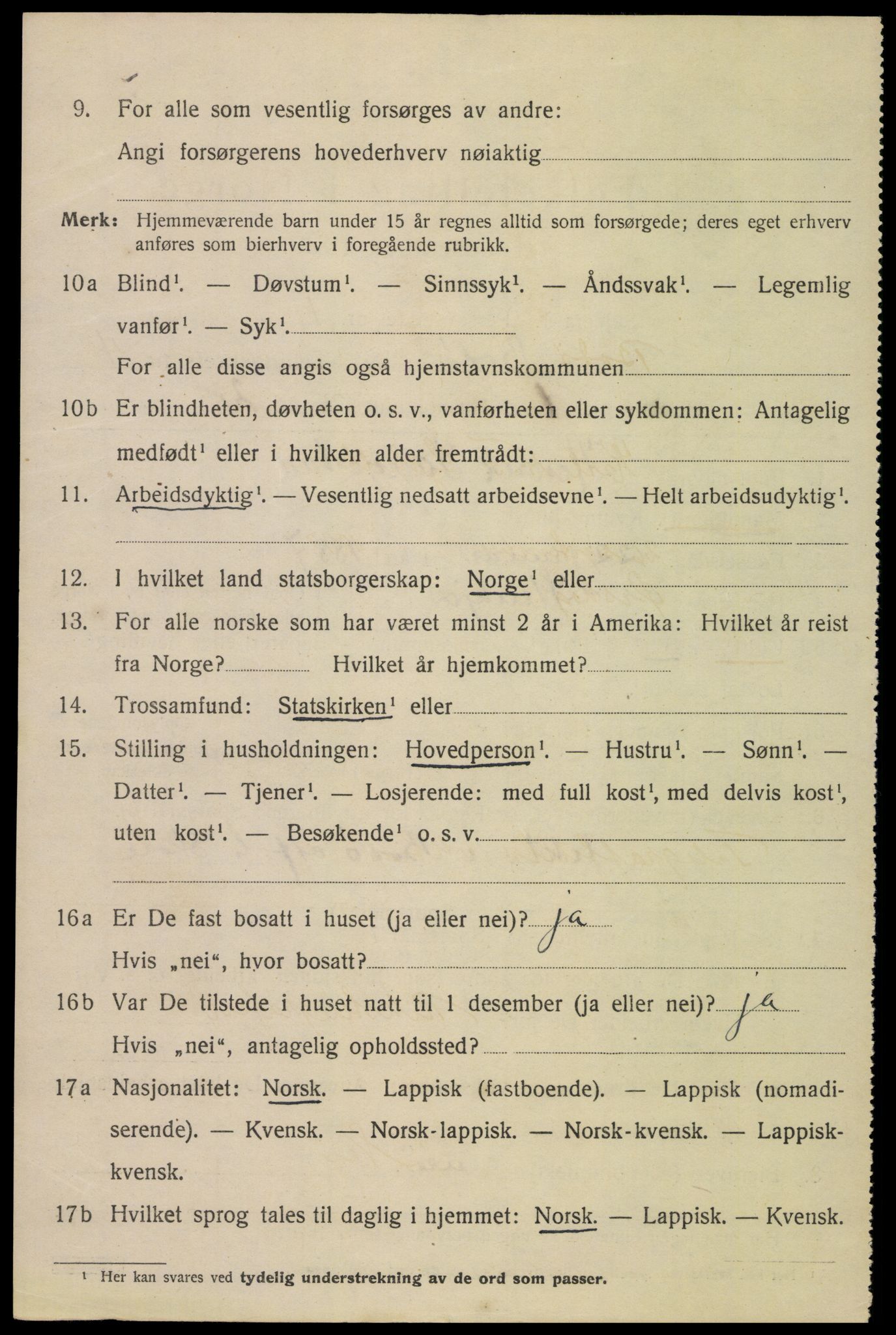 SAT, 1920 census for Bodø, 1920, p. 7000