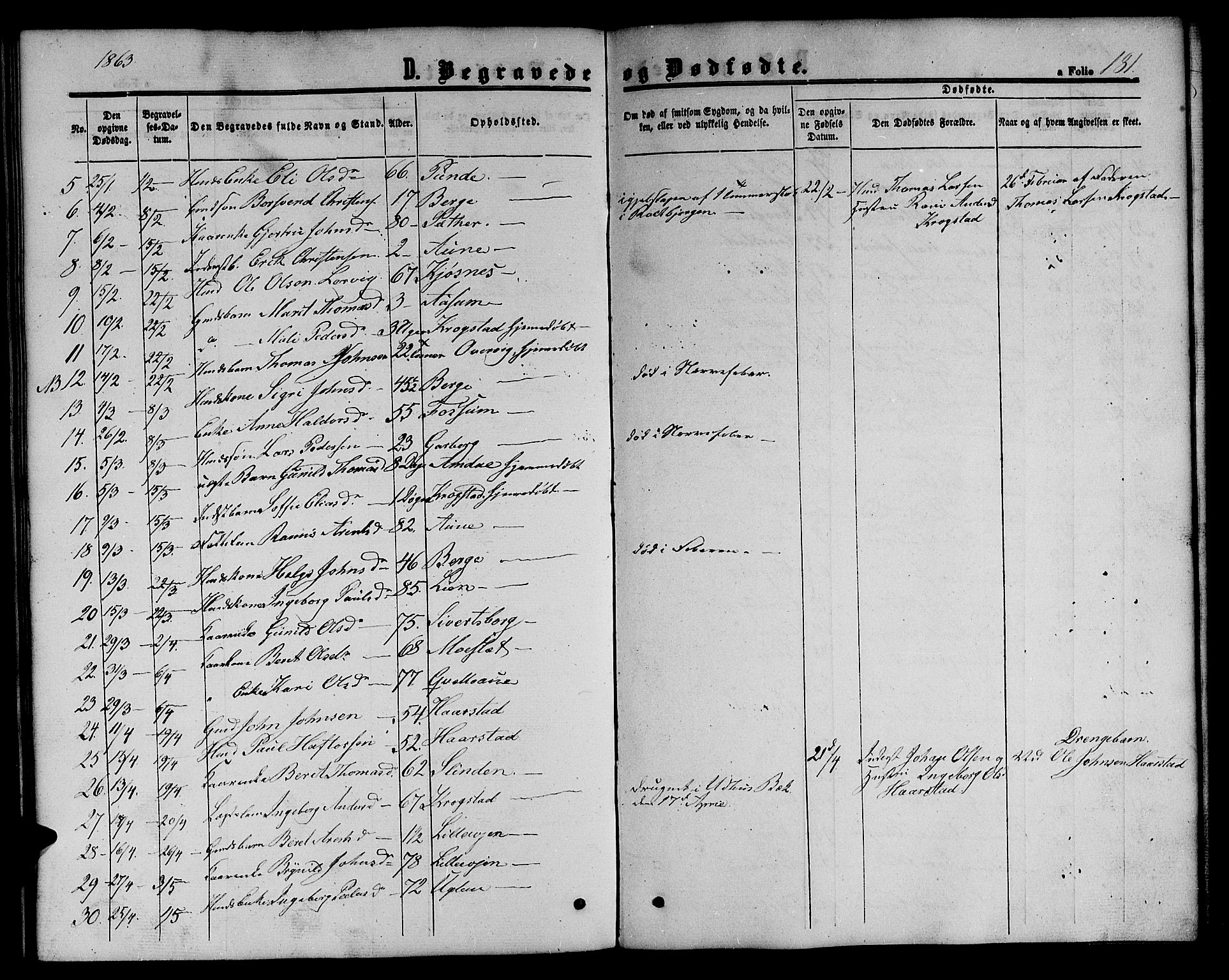Ministerialprotokoller, klokkerbøker og fødselsregistre - Sør-Trøndelag, SAT/A-1456/695/L1155: Parish register (copy) no. 695C06, 1859-1868, p. 181