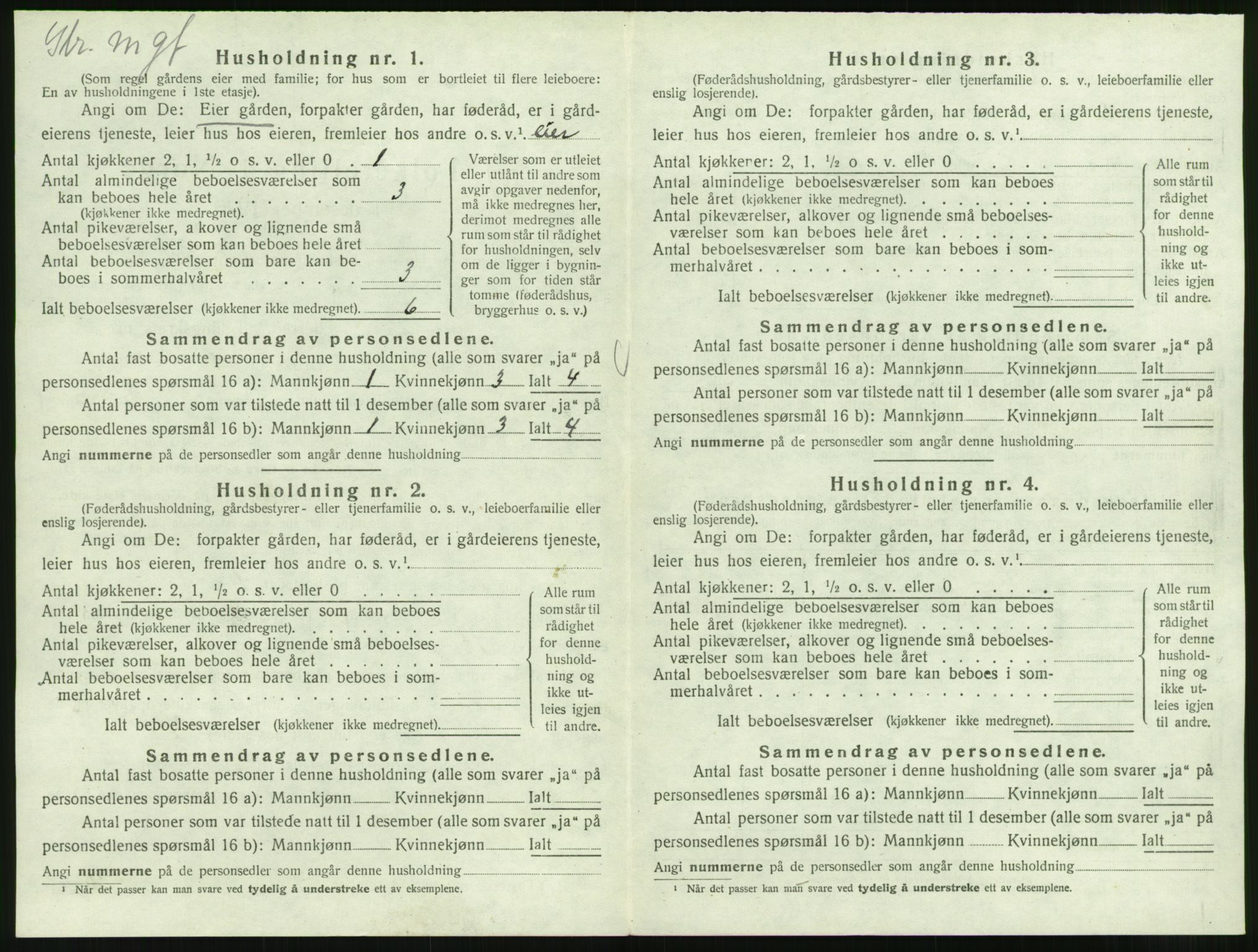 SAT, 1920 census for Gjemnes, 1920, p. 199