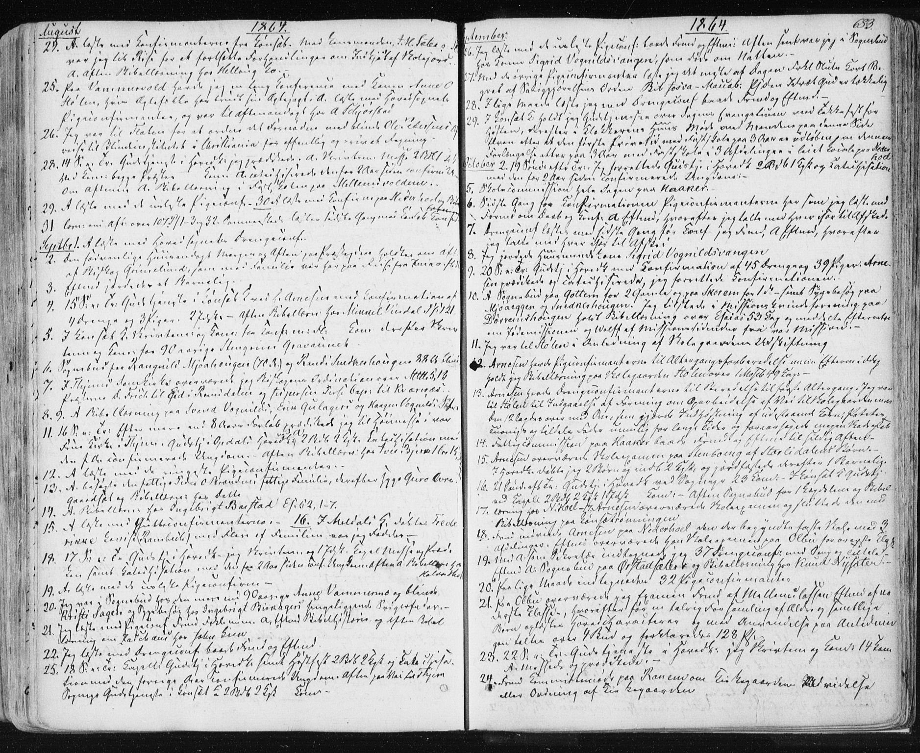 Ministerialprotokoller, klokkerbøker og fødselsregistre - Sør-Trøndelag, SAT/A-1456/678/L0899: Parish register (official) no. 678A08, 1848-1872, p. 683