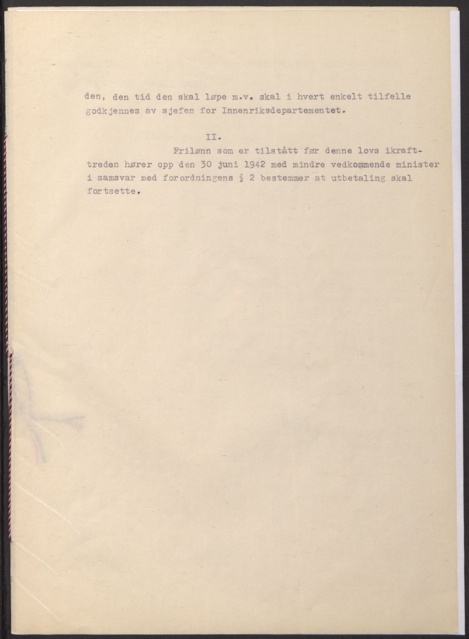 NS-administrasjonen 1940-1945 (Statsrådsekretariatet, de kommisariske statsråder mm), AV/RA-S-4279/D/Db/L0098: Lover II, 1942, p. 50