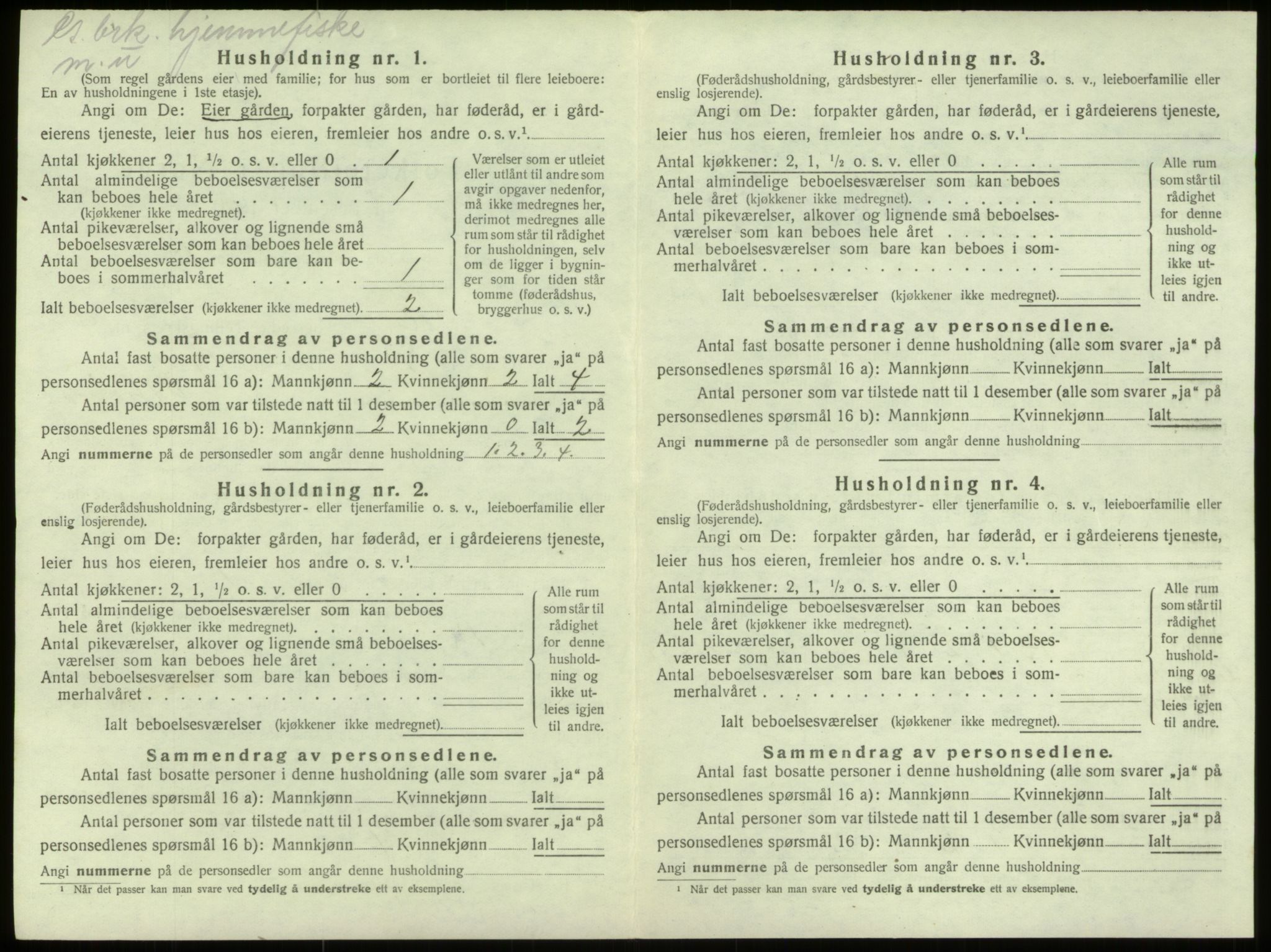 SAB, 1920 census for Selje, 1920, p. 578