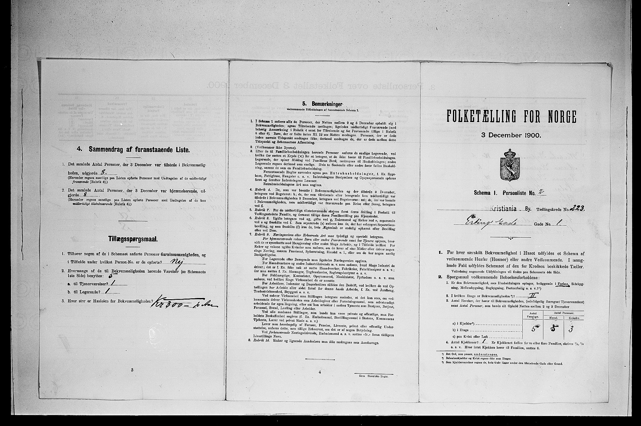 SAO, 1900 census for Kristiania, 1900, p. 20961