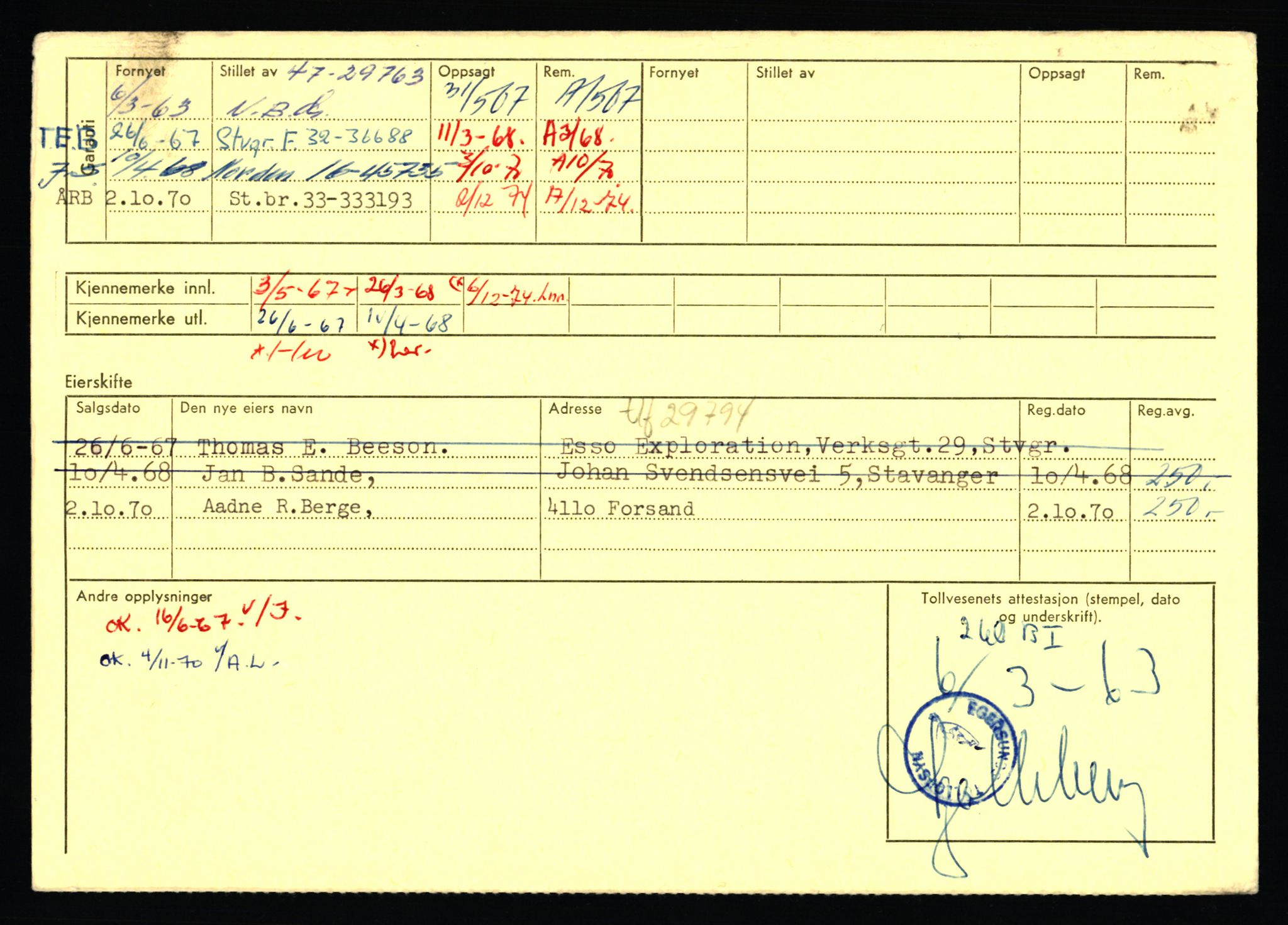 Stavanger trafikkstasjon, AV/SAST-A-101942/0/F/L0037: L-20500 - L-21499, 1930-1971, p. 2100