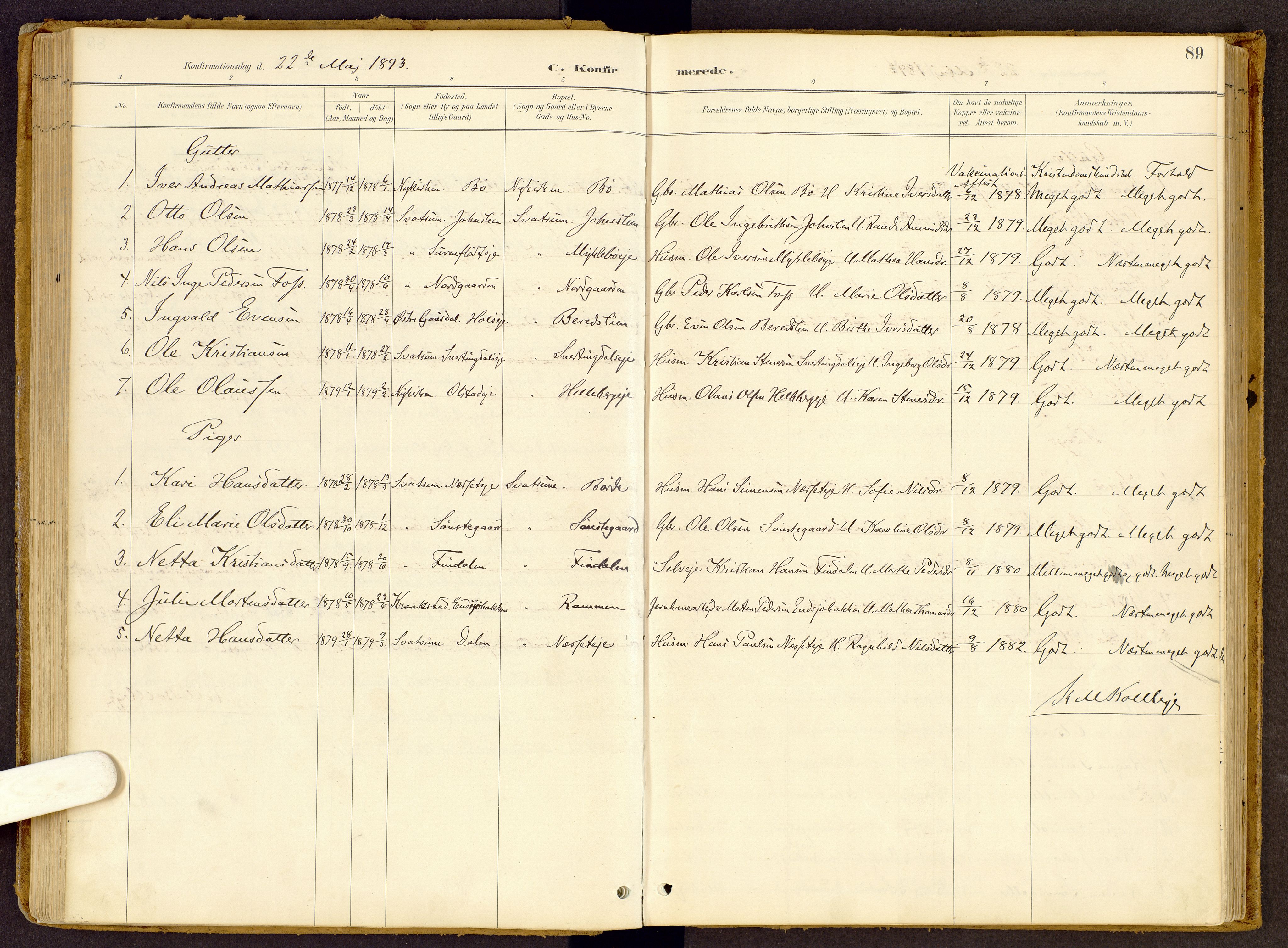 Vestre Gausdal prestekontor, SAH/PREST-094/H/Ha/Haa/L0002: Parish register (official) no. 2, 1887-1918, p. 89