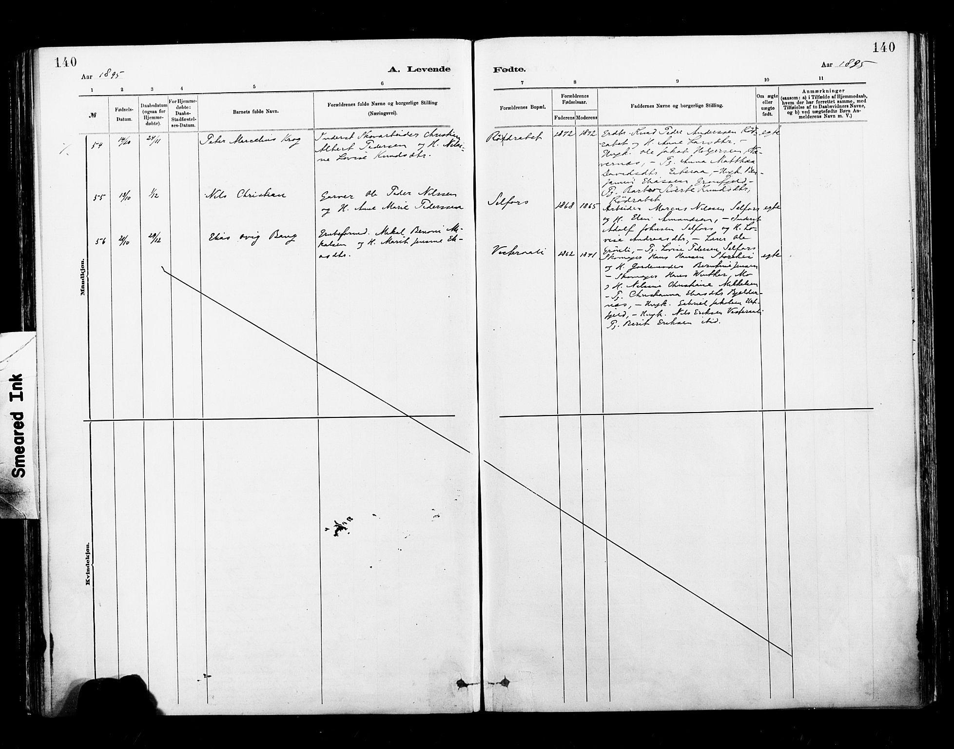 Ministerialprotokoller, klokkerbøker og fødselsregistre - Nordland, AV/SAT-A-1459/827/L0400: Parish register (official) no. 827A12, 1883-1903, p. 140