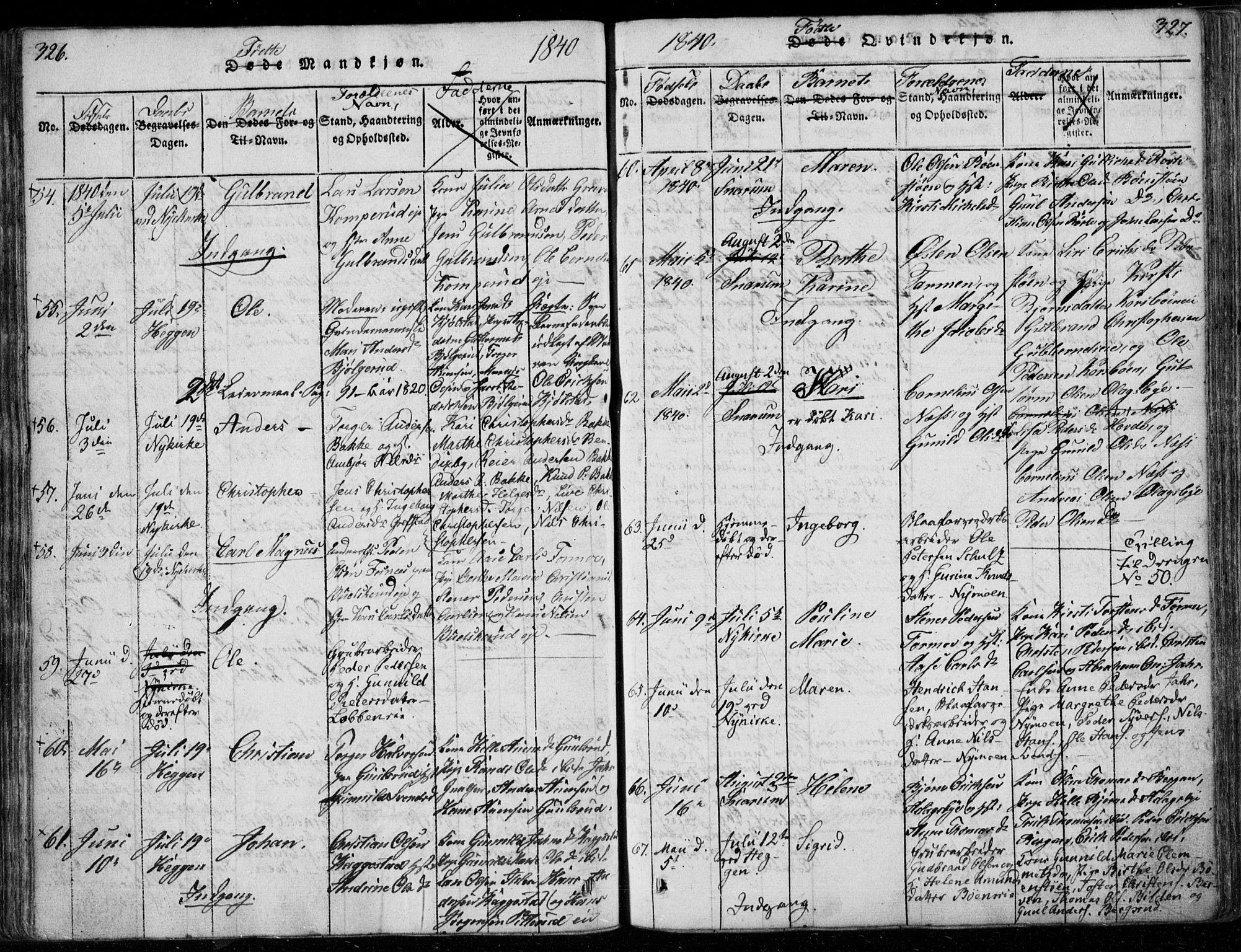Modum kirkebøker, SAKO/A-234/F/Fa/L0006: Parish register (official) no. 6, 1832-1841, p. 326-327