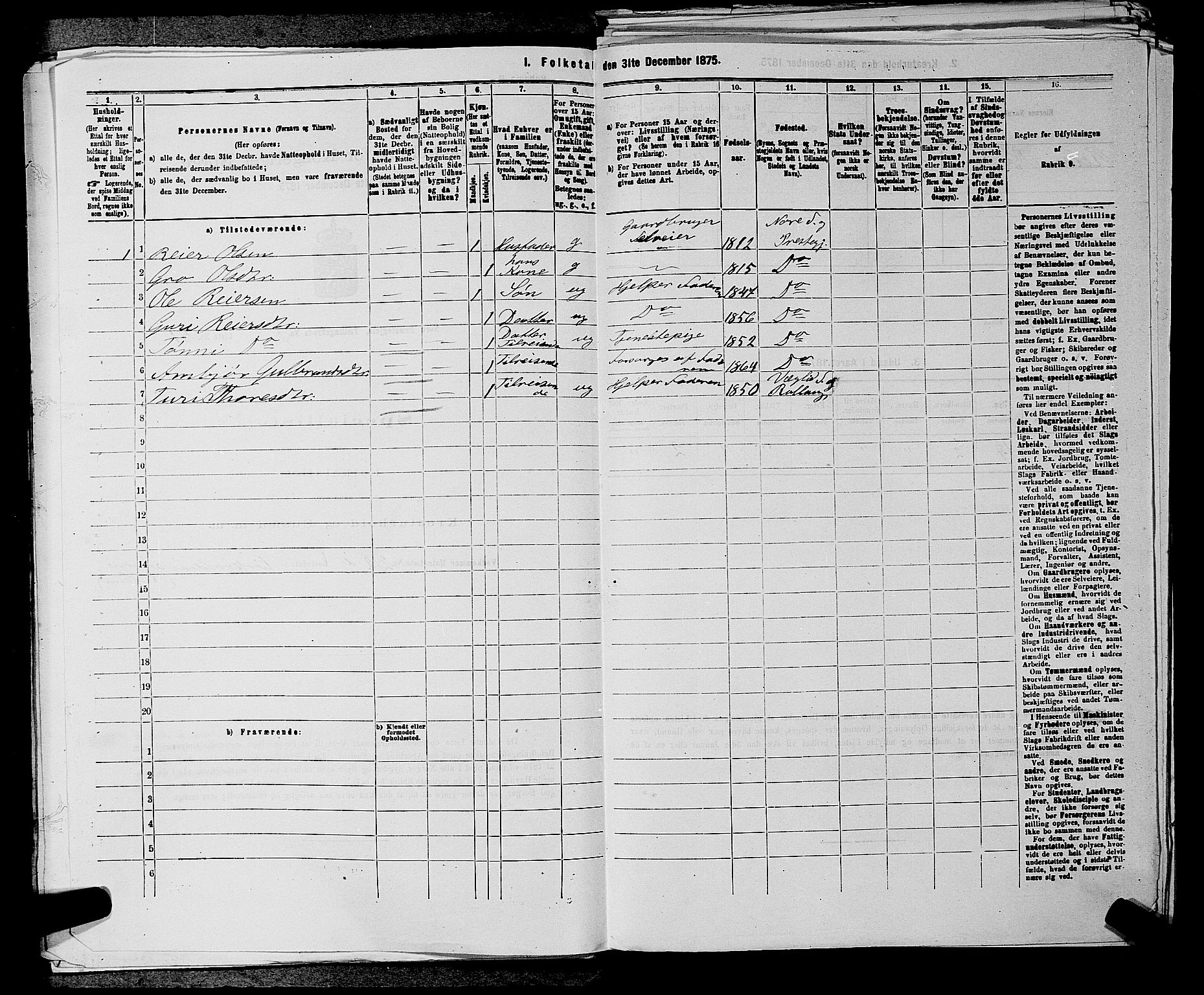 SAKO, 1875 census for 0633P Nore, 1875, p. 884