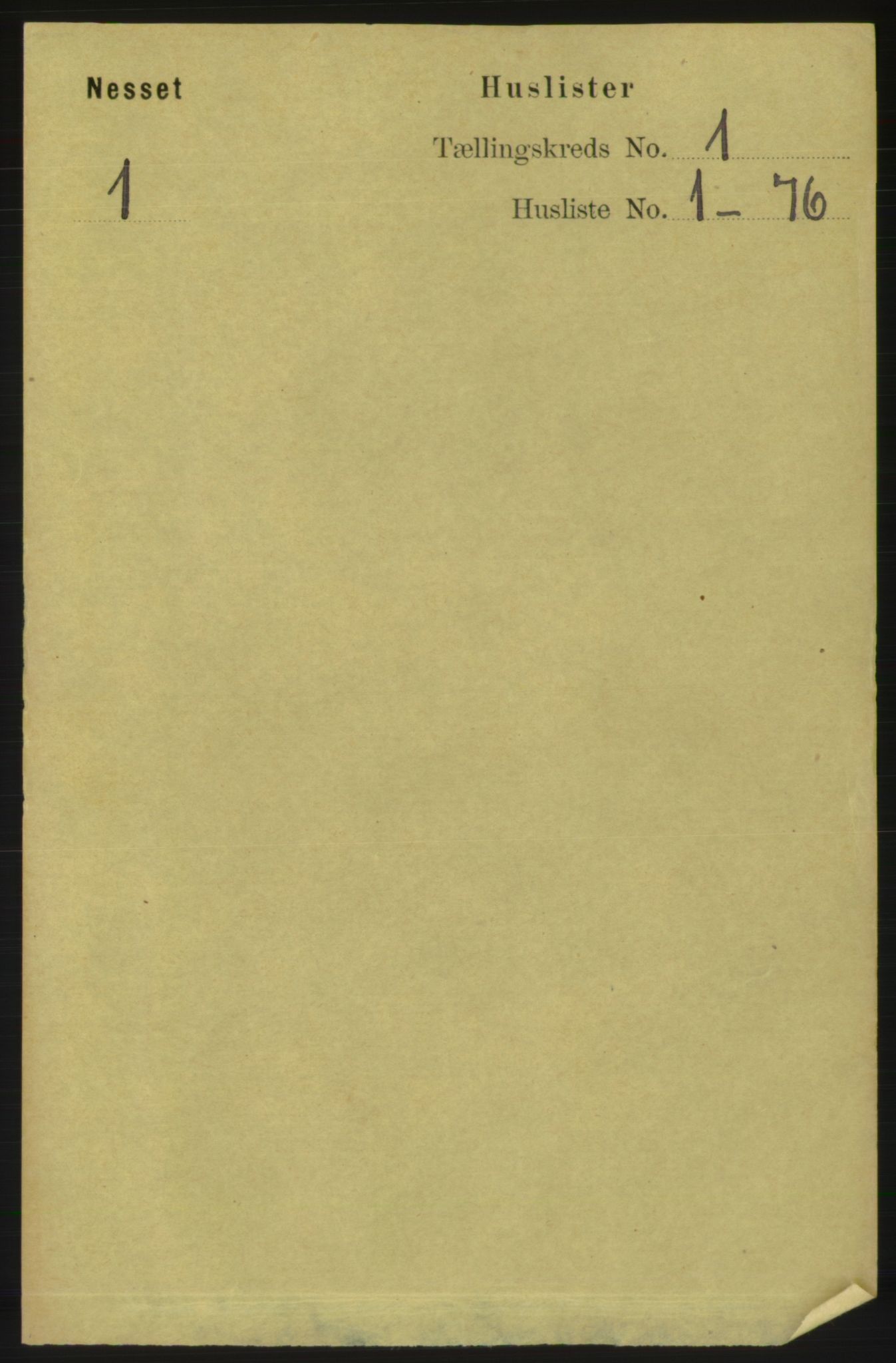 RA, 1891 census for 1543 Nesset, 1891, p. 14