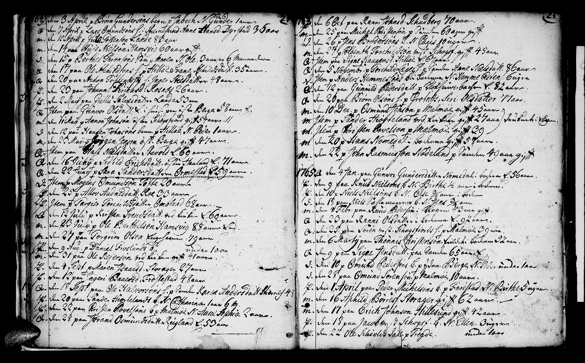 Mandal sokneprestkontor, AV/SAK-1111-0030/F/Fa/Faa/L0005: Parish register (official) no. A 5, 1748-1803, p. 24-25