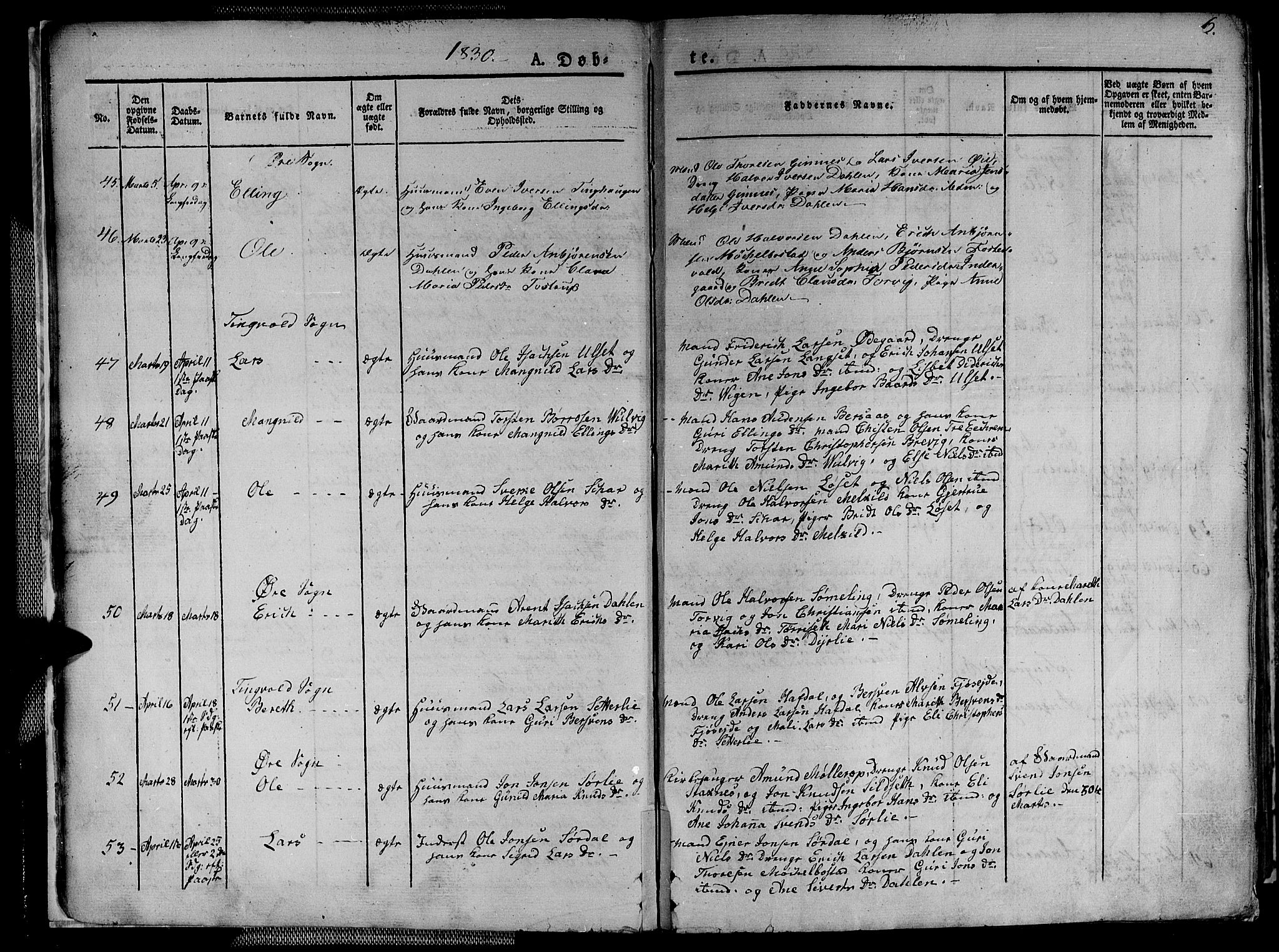 Ministerialprotokoller, klokkerbøker og fødselsregistre - Møre og Romsdal, AV/SAT-A-1454/586/L0983: Parish register (official) no. 586A09, 1829-1843, p. 6