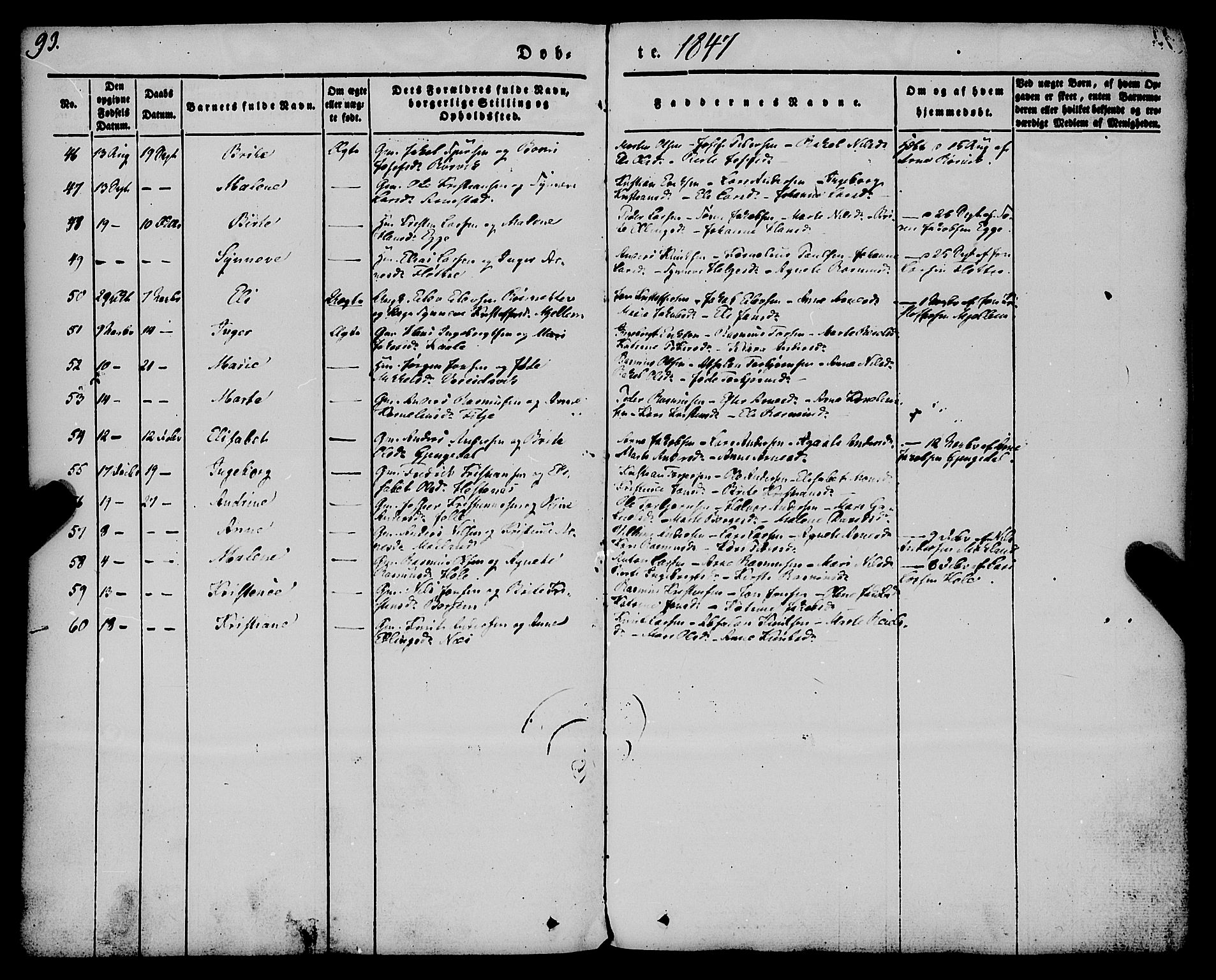 Gloppen sokneprestembete, AV/SAB-A-80101/H/Haa/Haaa/L0008: Parish register (official) no. A 8, 1837-1855, p. 93