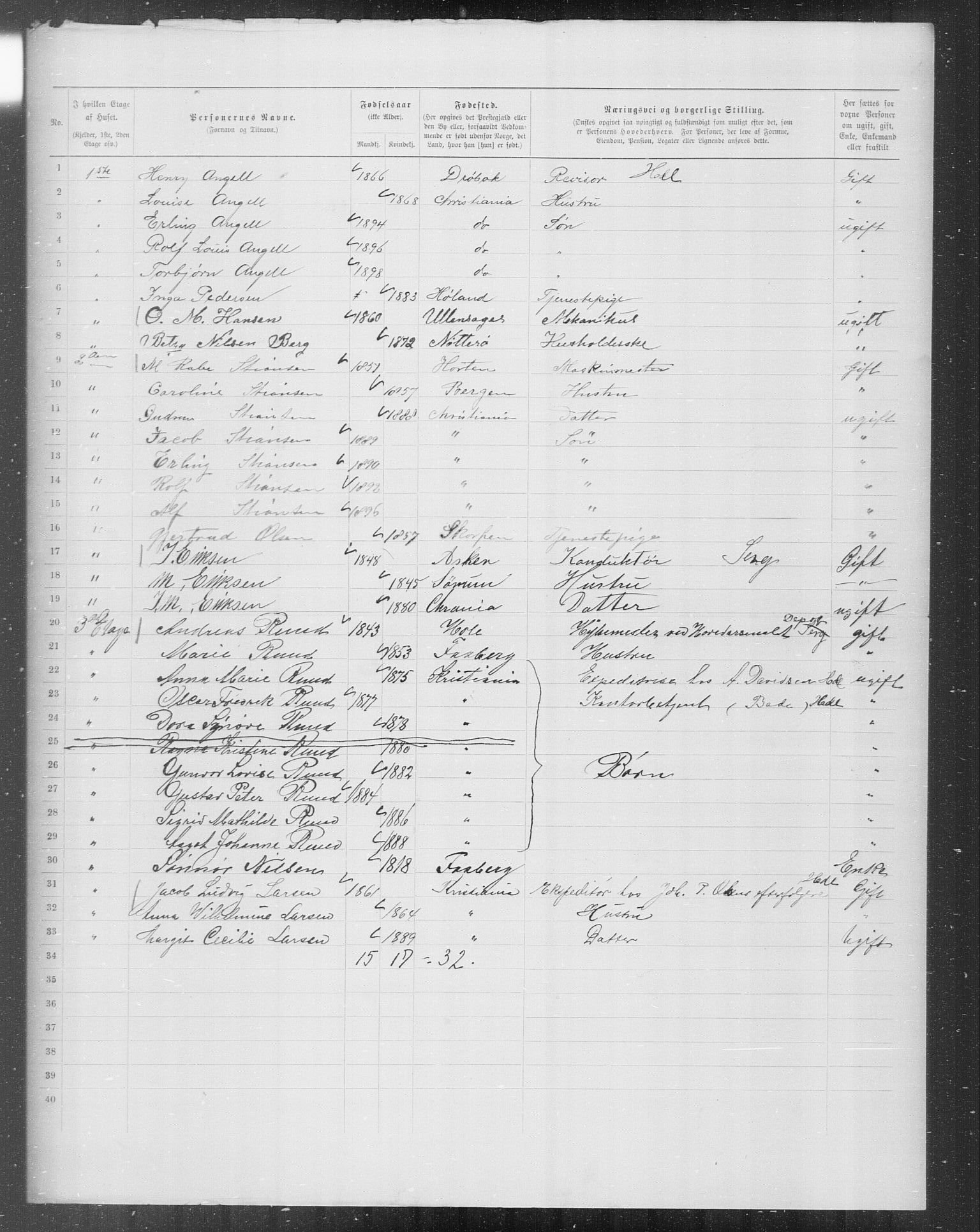 OBA, Municipal Census 1899 for Kristiania, 1899, p. 6825