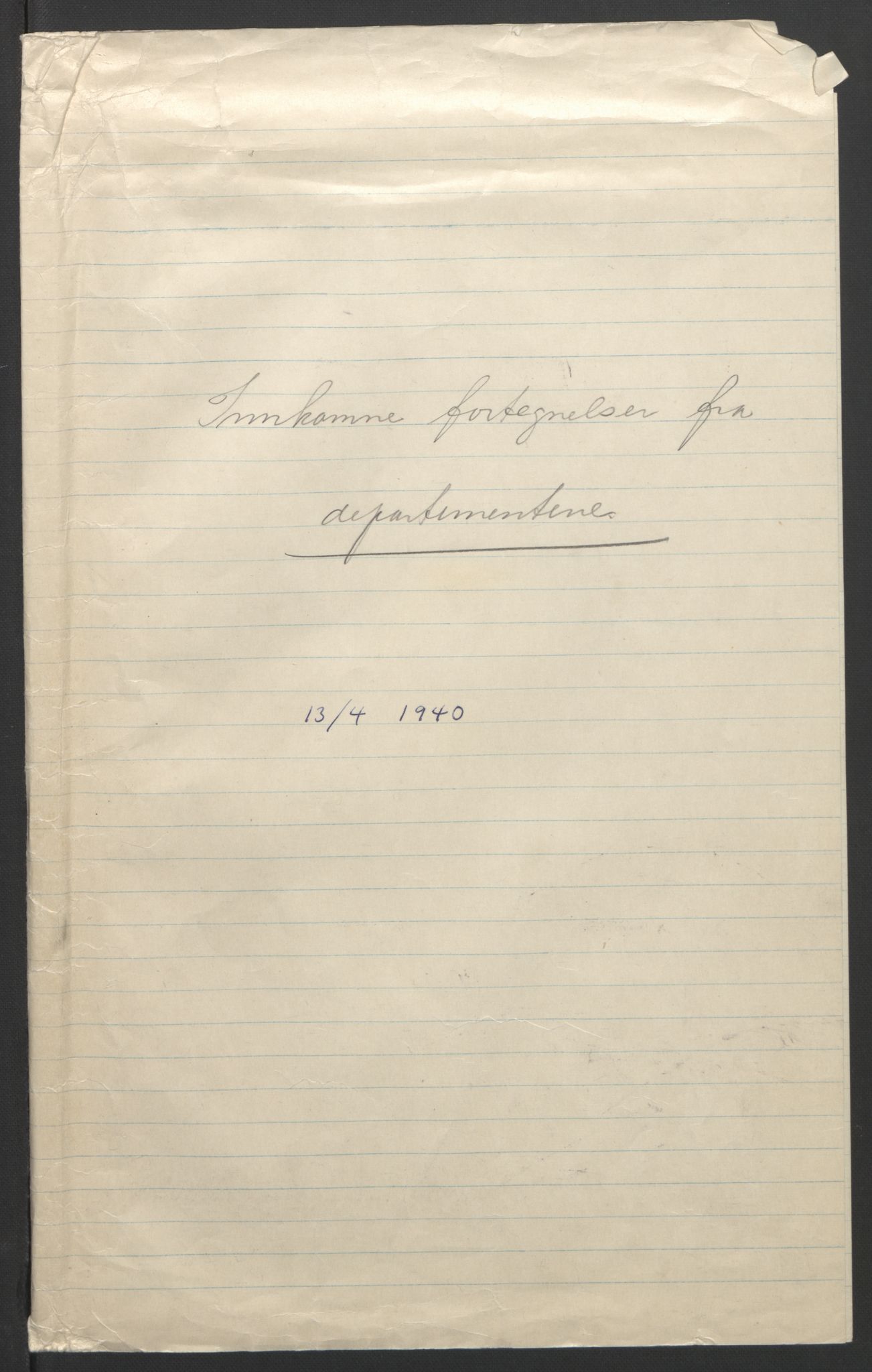 NS-administrasjonen 1940-1945 (Statsrådsekretariatet, de kommisariske statsråder mm), RA/S-4279/D/Db/L0111/0003: Saker fra krigsårene / Journal, 1940-1945, p. 21