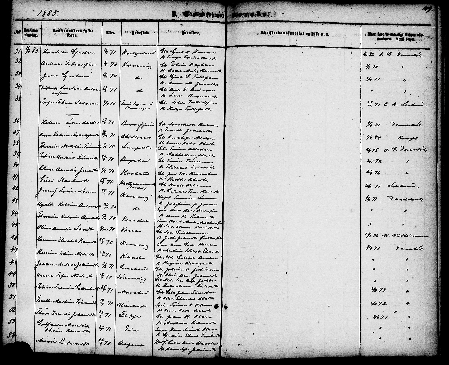 Flekkefjord sokneprestkontor, AV/SAK-1111-0012/F/Fa/Fab/L0005: Parish register (official) no. A 5, 1870-1886, p. 109