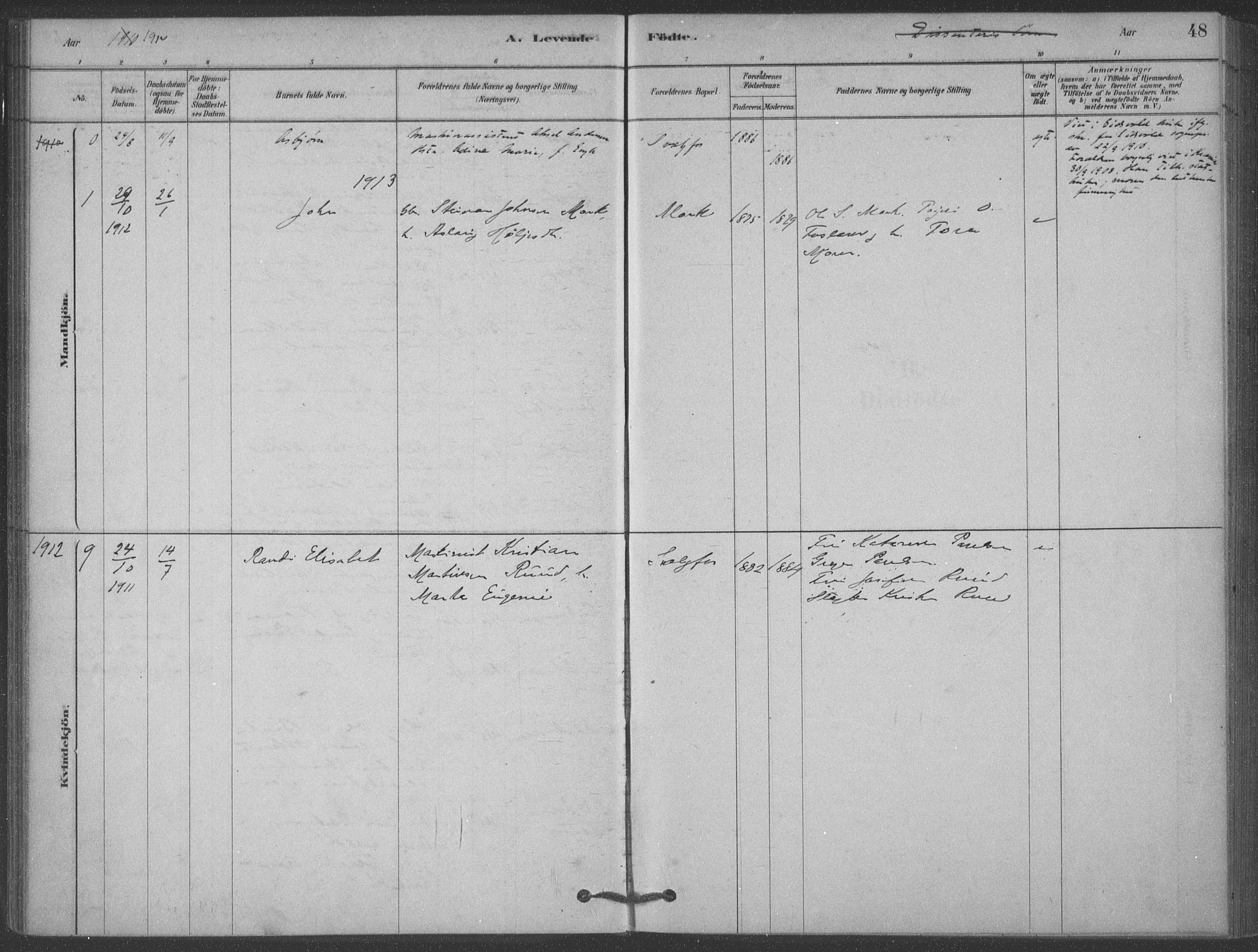 Heddal kirkebøker, SAKO/A-268/F/Fb/L0002: Parish register (official) no. II 2, 1878-1913, p. 48