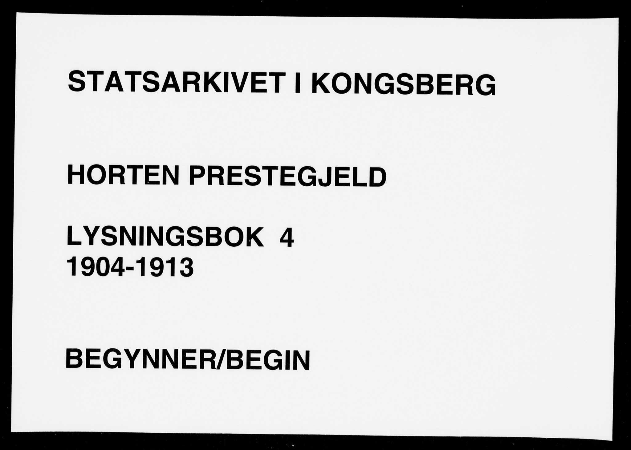 Horten kirkebøker, SAKO/A-348/H/Ha/L0004: Banns register no. 4, 1904-1913