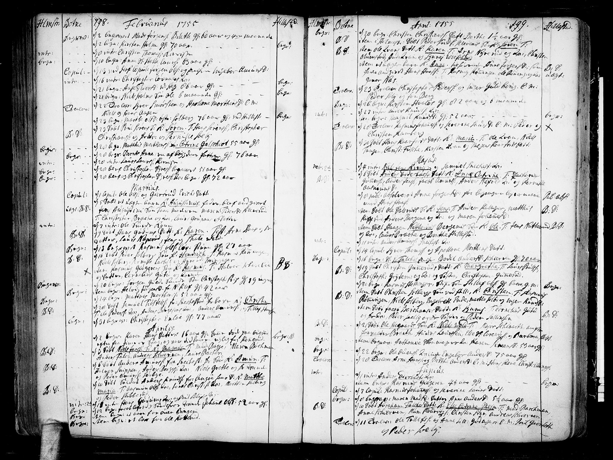 Botne kirkebøker, AV/SAKO-A-340/F/Fa/L0001a: Parish register (official) no. I 1A, 1707-1778, p. 198-199