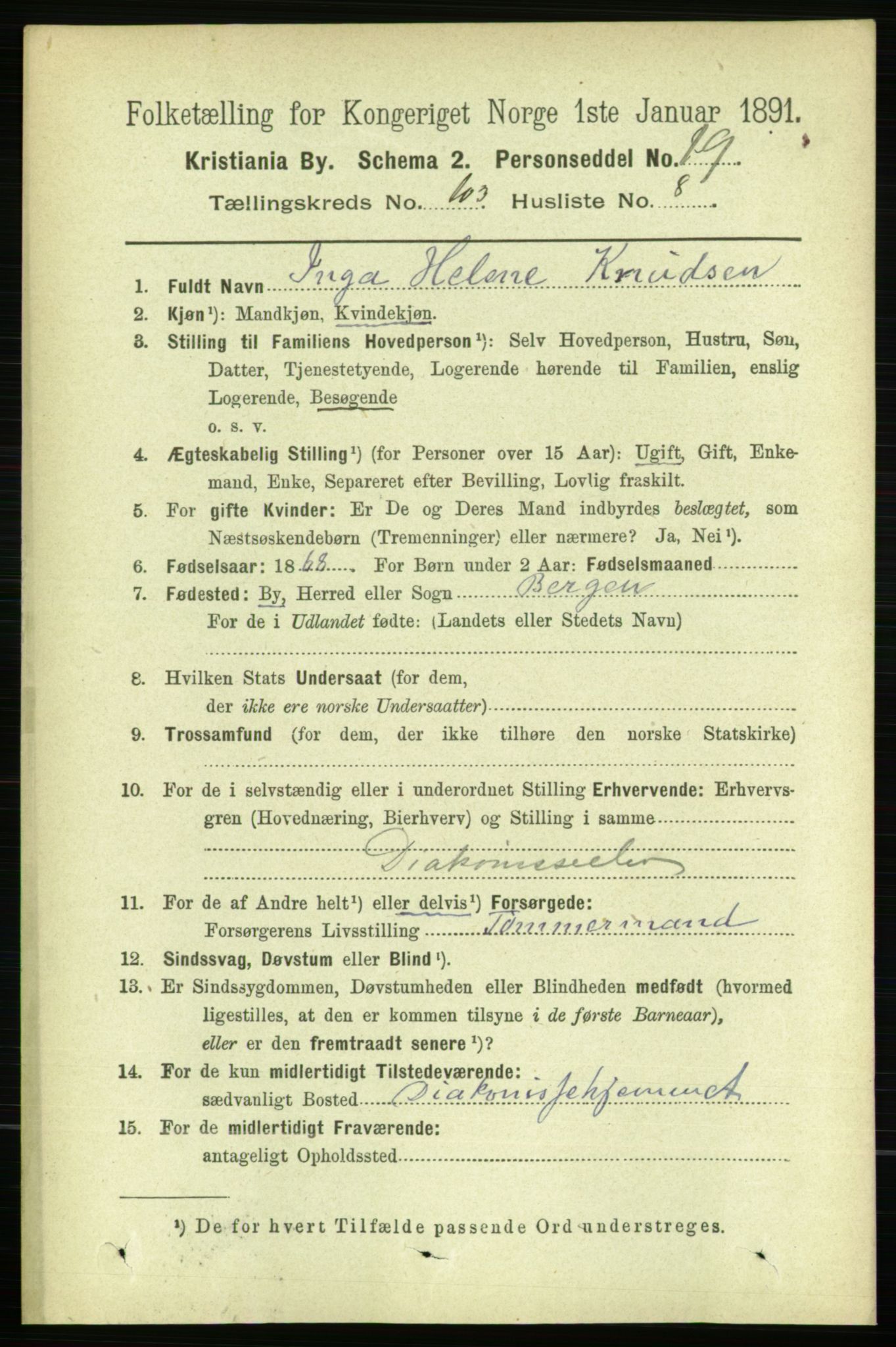 RA, 1891 census for 0301 Kristiania, 1891, p. 51533