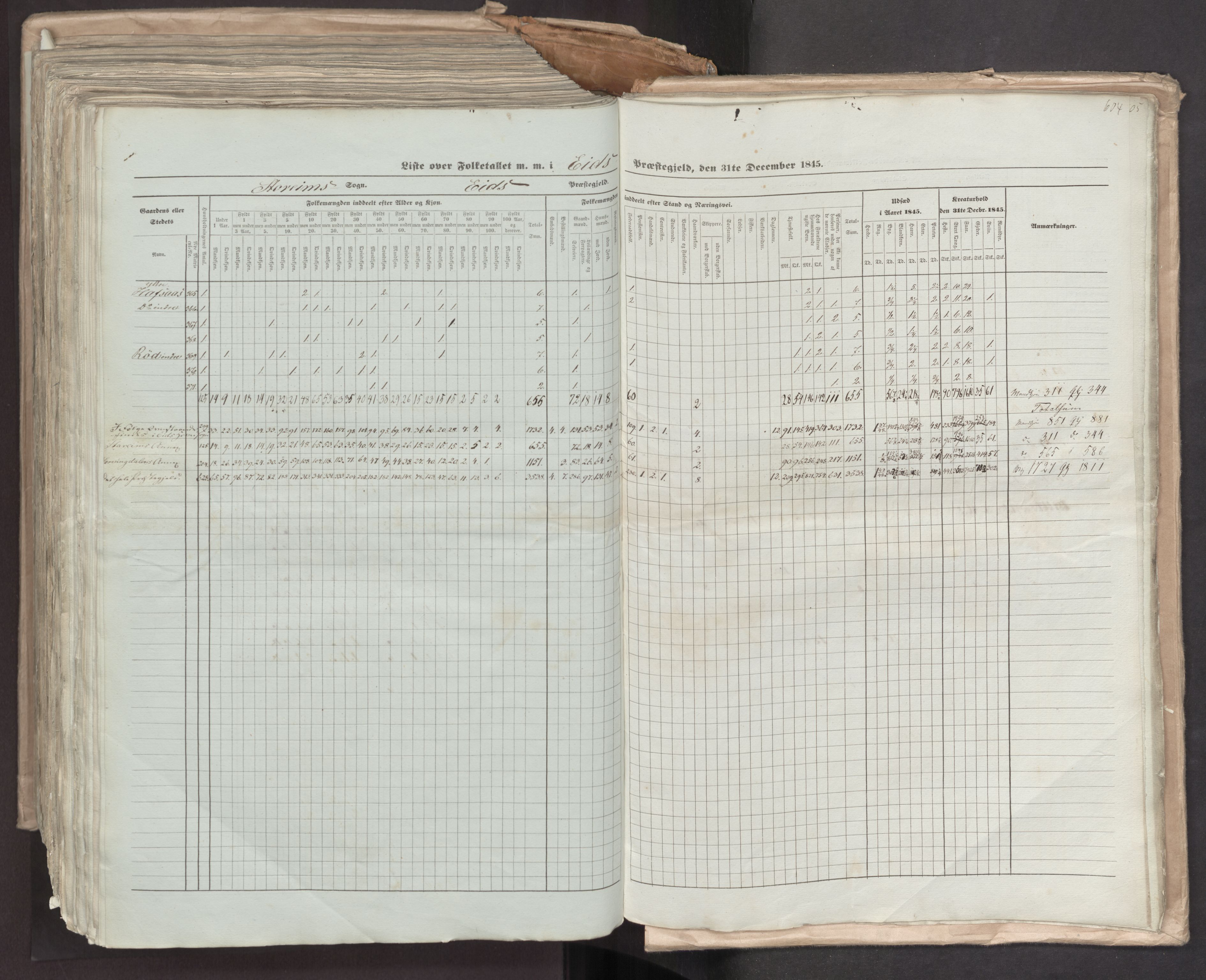 RA, Census 1845, vol. 7: Søndre Bergenhus amt og Nordre Bergenhus amt, 1845, p. 604