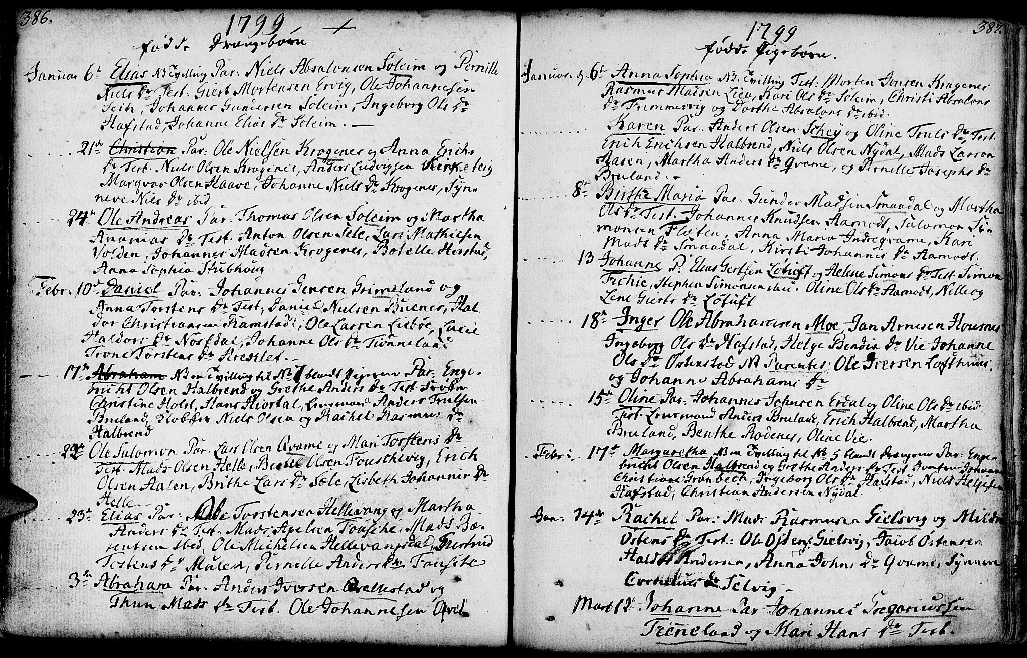 Førde sokneprestembete, SAB/A-79901/H/Haa/Haaa/L0004: Parish register (official) no. A 4, 1781-1803, p. 386-387
