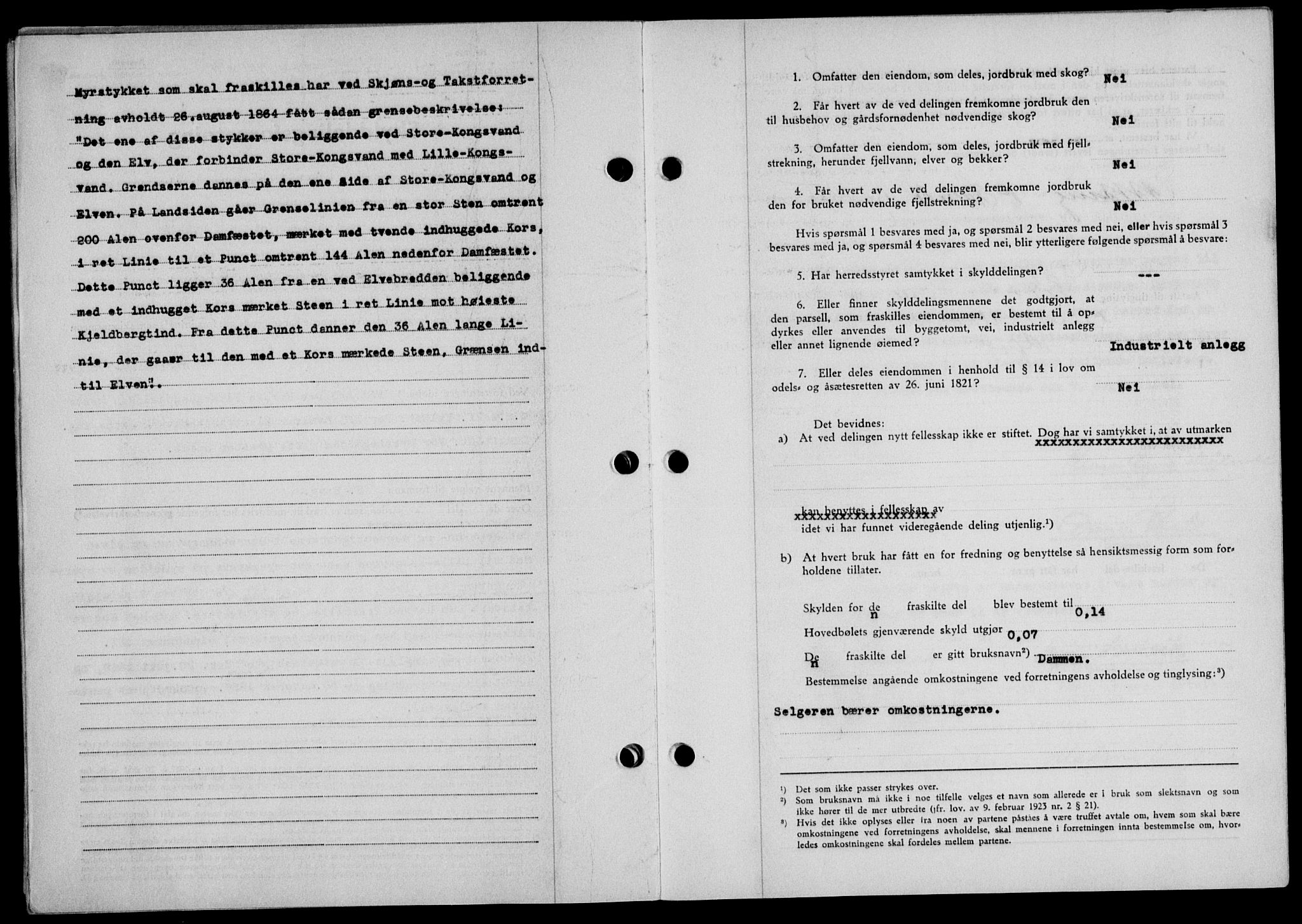 Lofoten sorenskriveri, SAT/A-0017/1/2/2C/L0008a: Mortgage book no. 8a, 1940-1941, Diary no: : 1441/1941