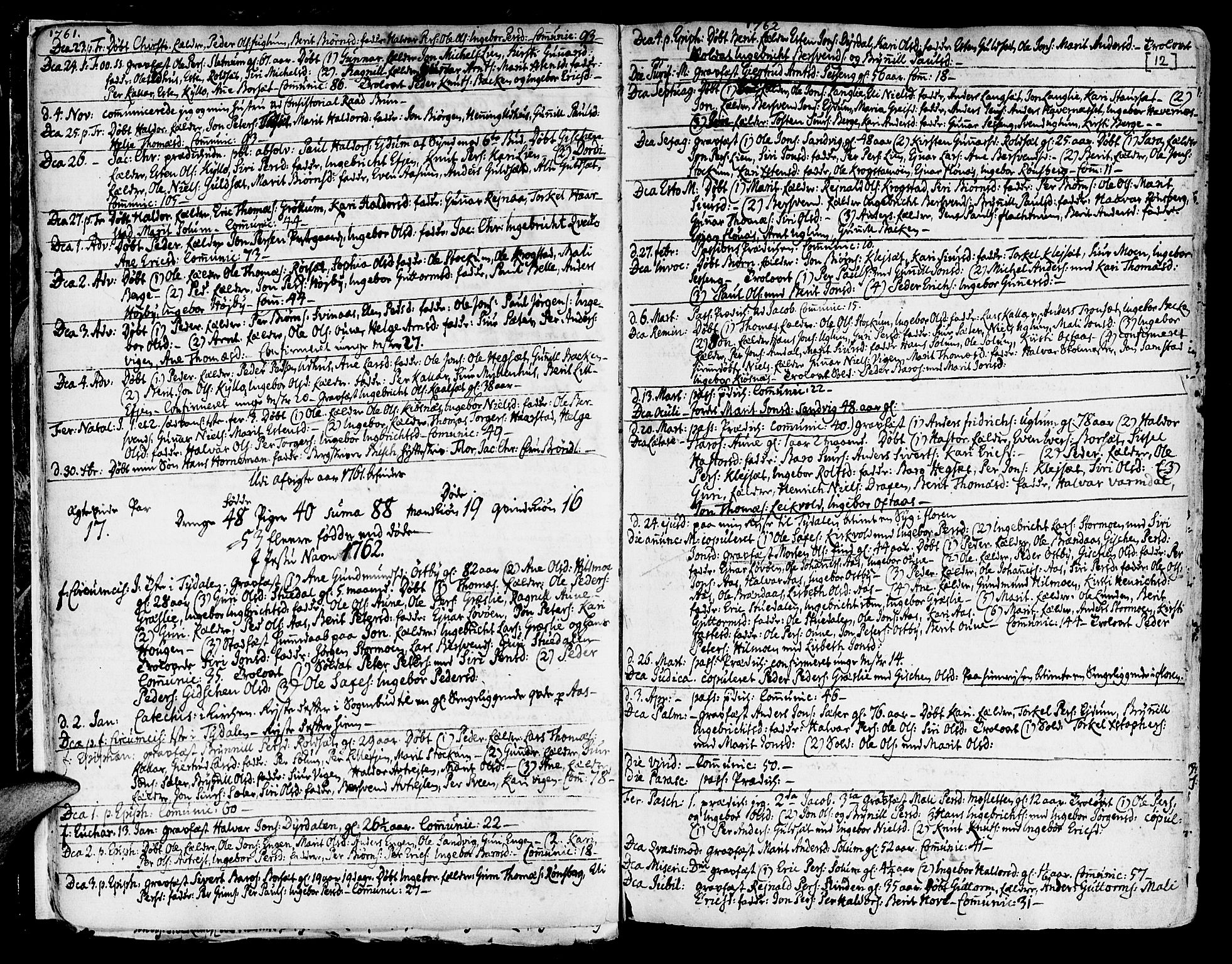 Ministerialprotokoller, klokkerbøker og fødselsregistre - Sør-Trøndelag, SAT/A-1456/695/L1138: Parish register (official) no. 695A02 /1, 1757-1801, p. 12