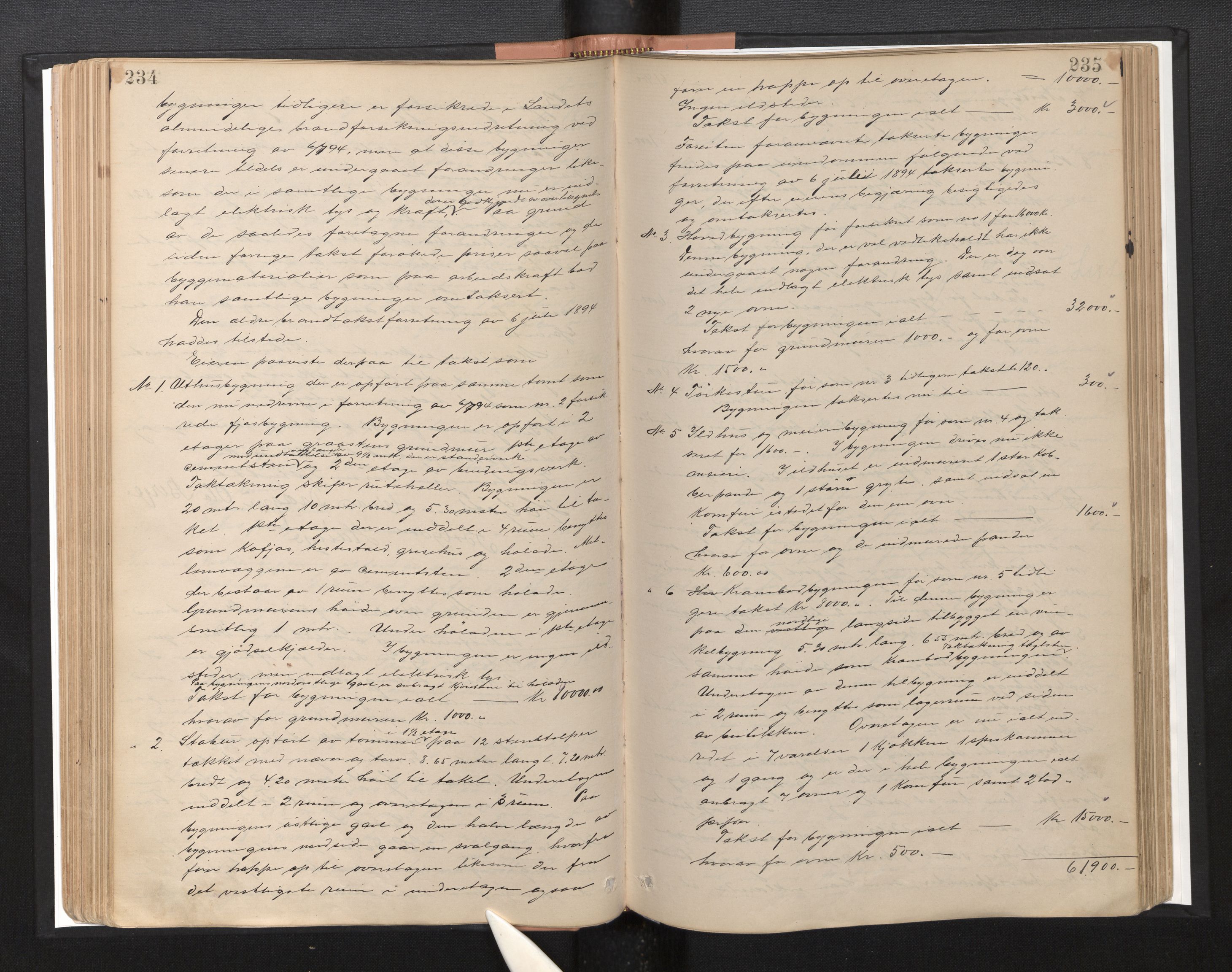 Lensmannen i Luster, AV/SAB-A-29301/0012/L0004: Branntakstprotokoll, 1885-1929, p. 234-235