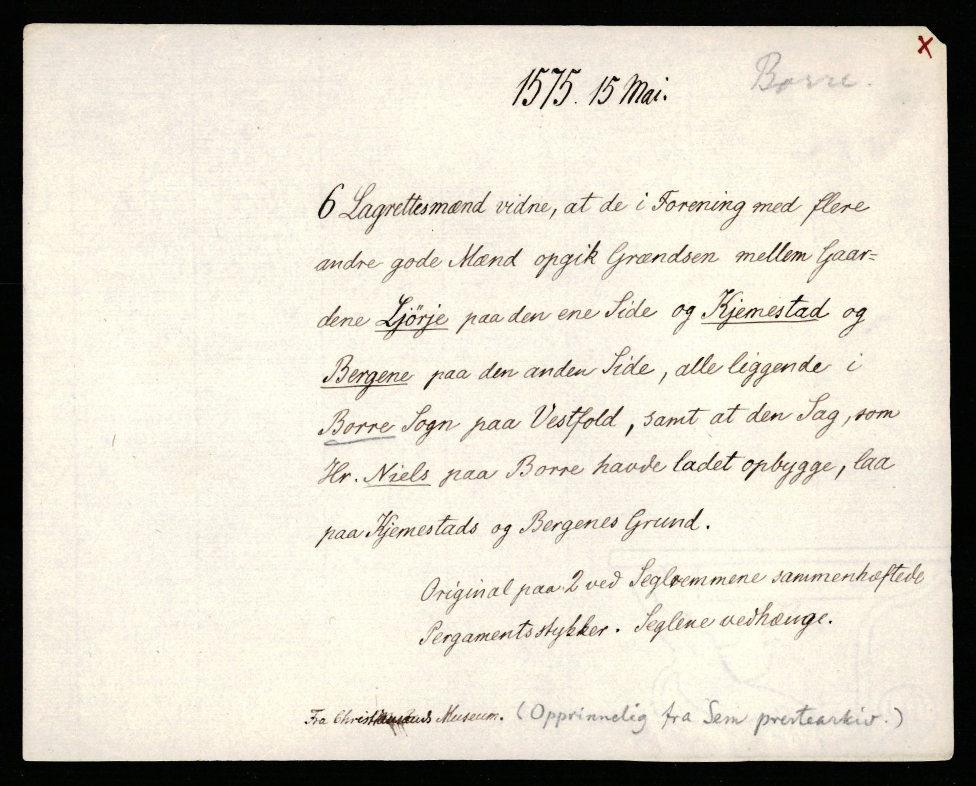 Riksarkivets diplomsamling, AV/RA-EA-5965/F35/F35b/L0002: Riksarkivets diplomer, seddelregister, 1567-1583, p. 287