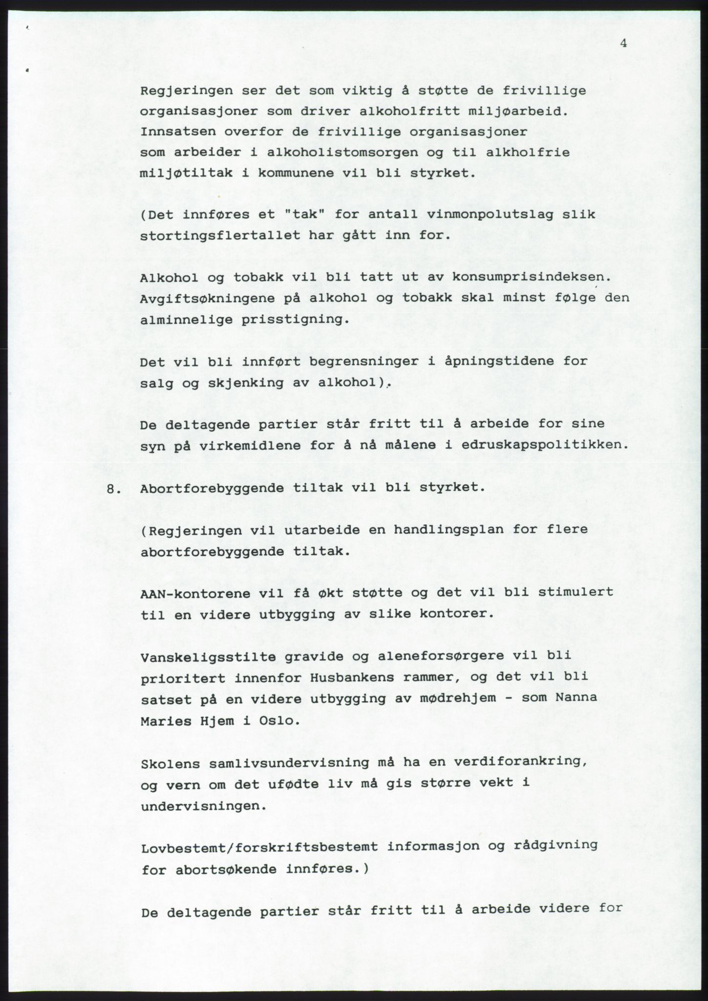 Forhandlingsmøtene 1989 mellom Høyre, KrF og Senterpartiet om dannelse av regjering, AV/RA-PA-0697/A/L0001: Forhandlingsprotokoll med vedlegg, 1989, p. 443