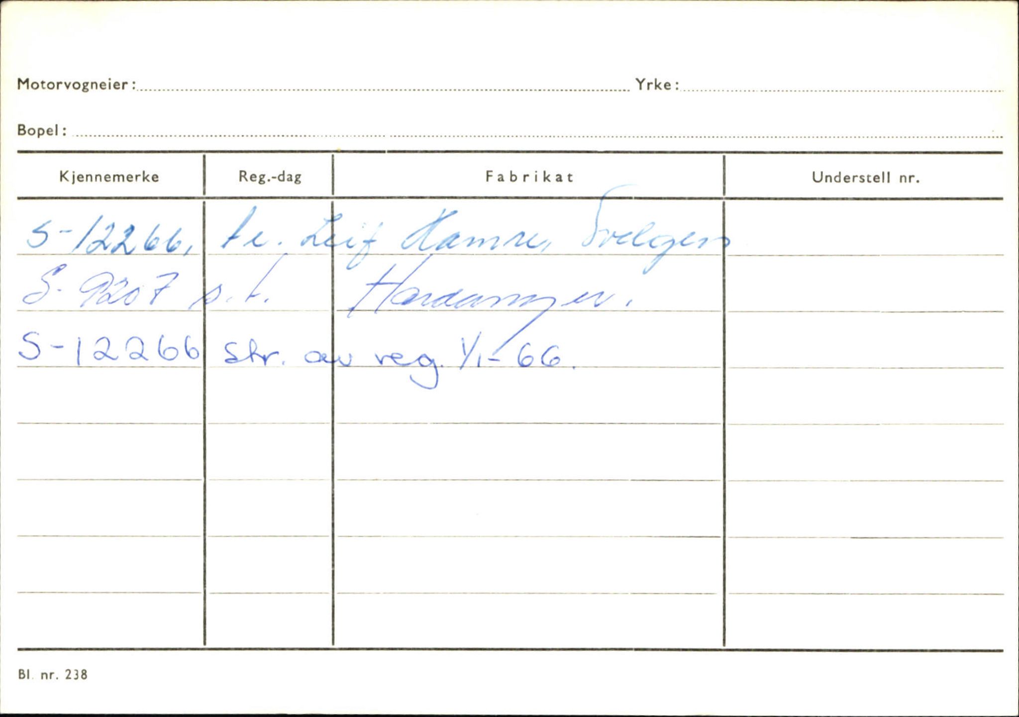 Statens vegvesen, Sogn og Fjordane vegkontor, AV/SAB-A-5301/4/F/L0133: Eigarregister Bremanger A-Å. Gaular A-H, 1945-1975, p. 876