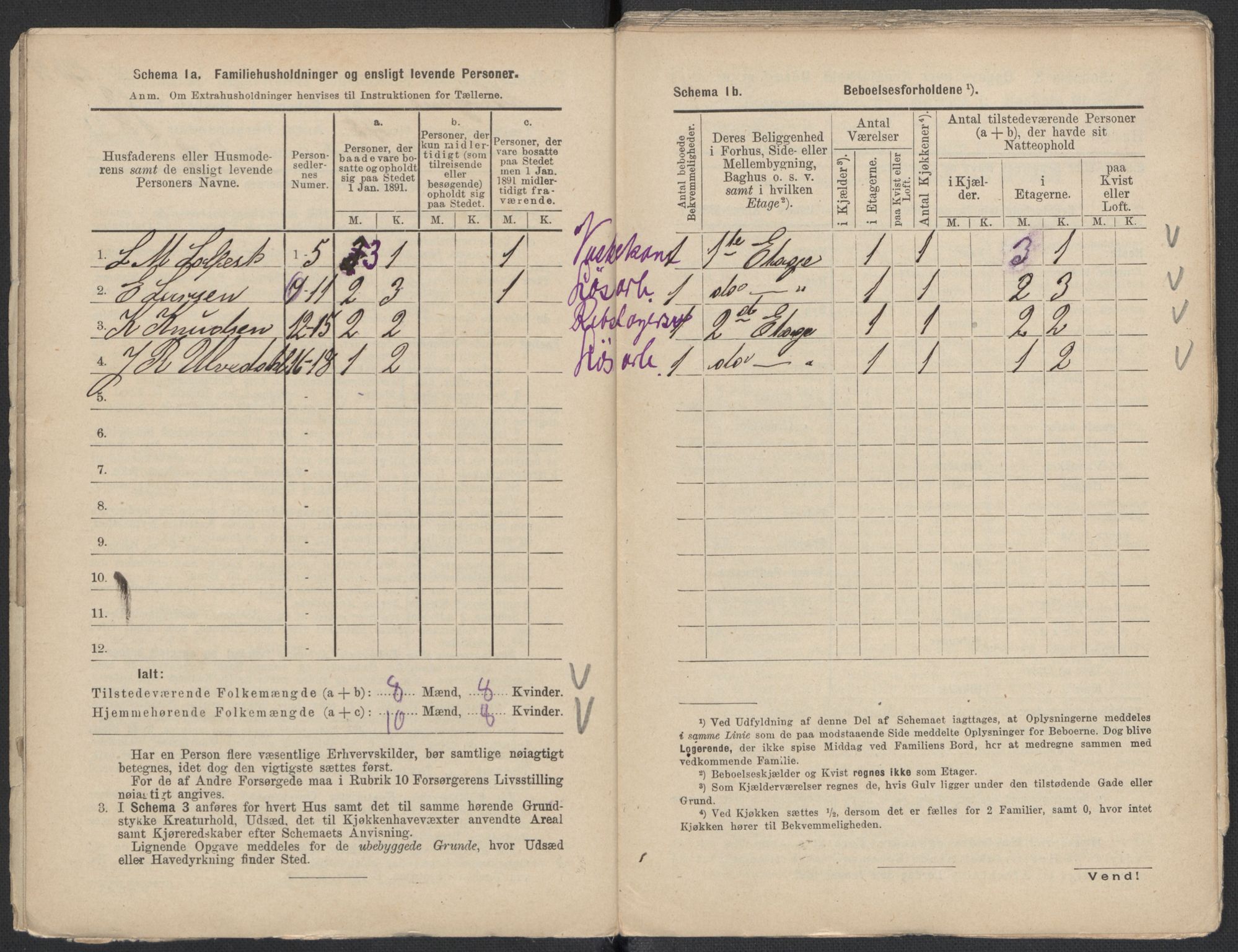 RA, 1891 Census for 1301 Bergen, 1891, p. 7437