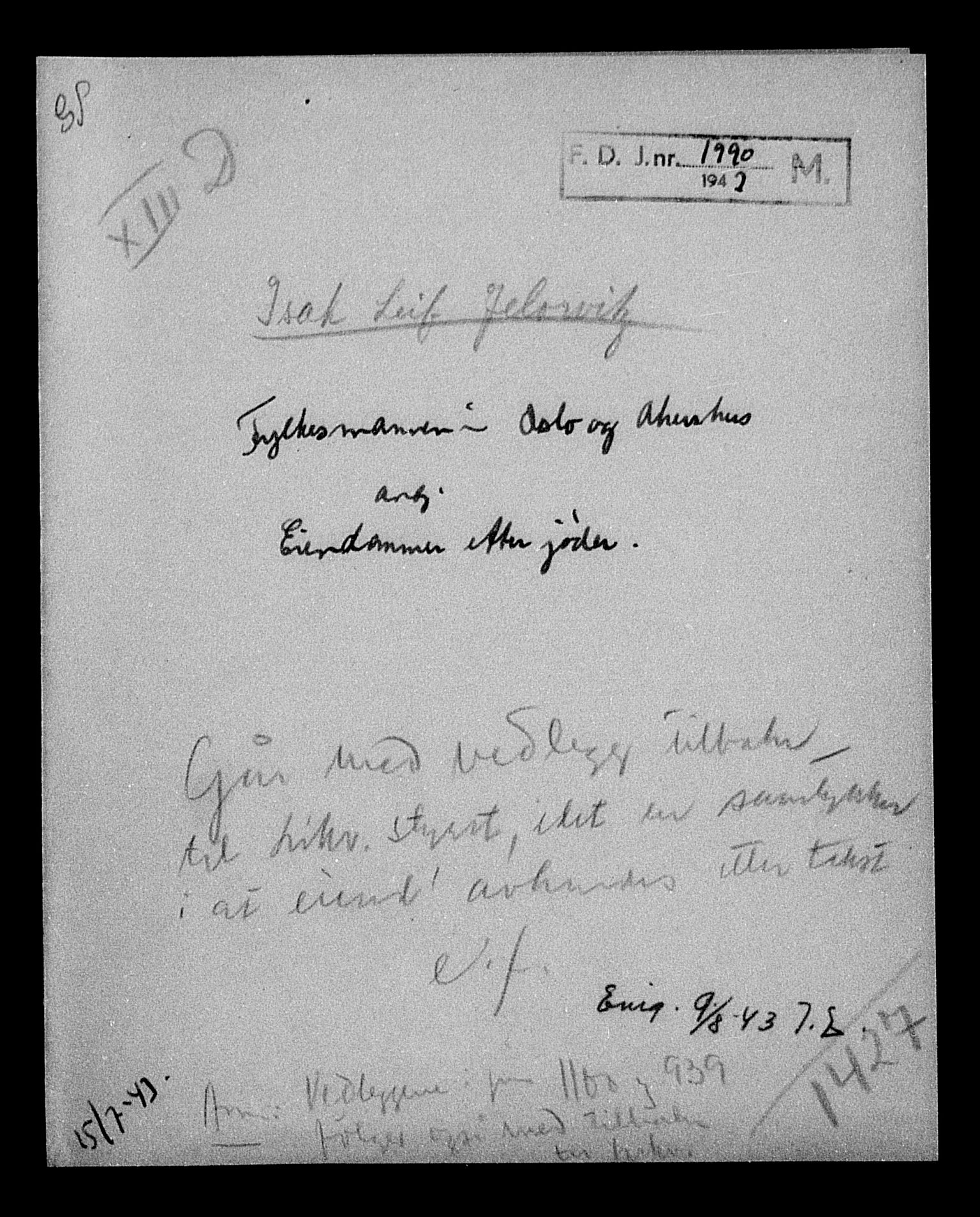 Justisdepartementet, Tilbakeføringskontoret for inndratte formuer, AV/RA-S-1564/H/Hc/Hcc/L0948: --, 1945-1947, p. 243