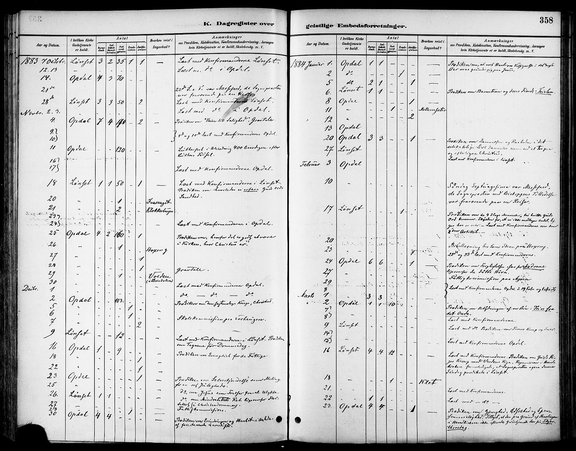 Ministerialprotokoller, klokkerbøker og fødselsregistre - Sør-Trøndelag, AV/SAT-A-1456/678/L0901: Parish register (official) no. 678A10, 1881-1894, p. 358