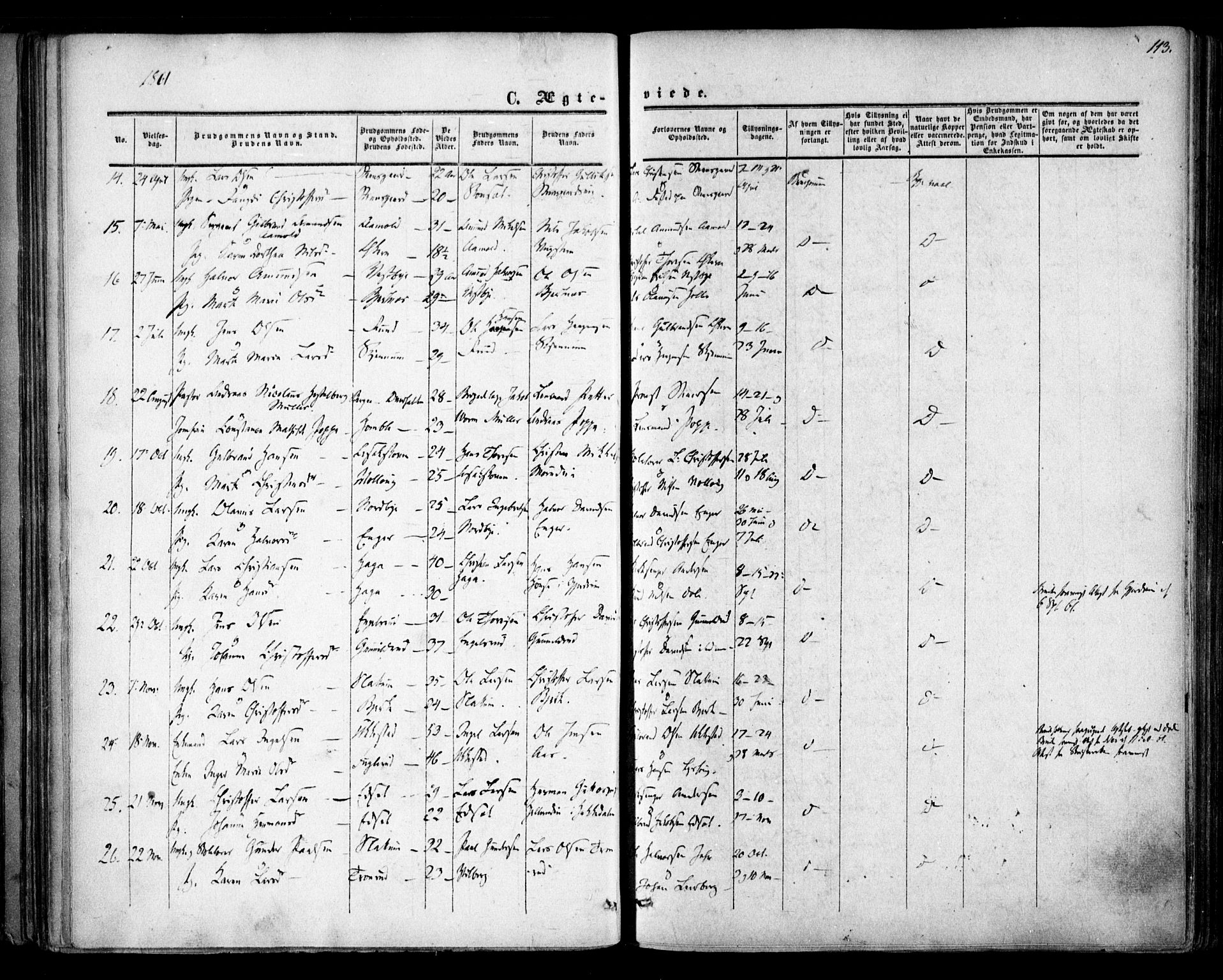 Nannestad prestekontor Kirkebøker, AV/SAO-A-10414a/F/Fa/L0012: Parish register (official) no. I 12, 1860-1872, p. 113