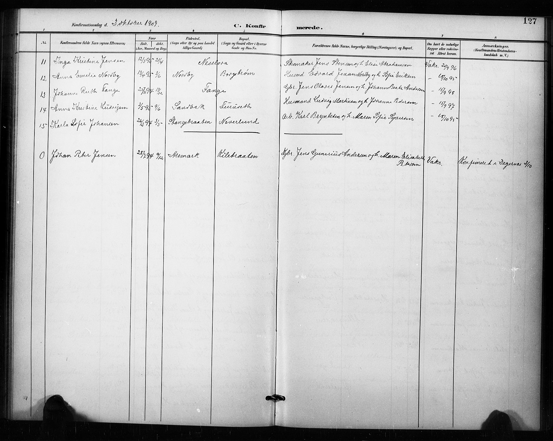 Aremark prestekontor Kirkebøker, AV/SAO-A-10899/G/Ga/L0002: Parish register (copy) no. I 2, 1901-1928, p. 127