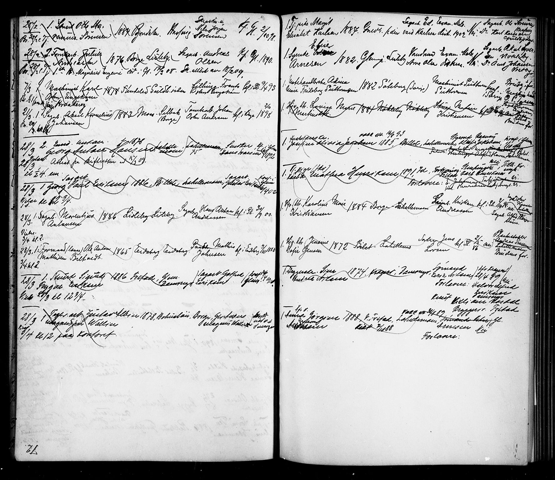 Kråkerøy prestekontor Kirkebøker, AV/SAO-A-10912/H/Ha/L0001: Banns register no. 1, 1905-1909