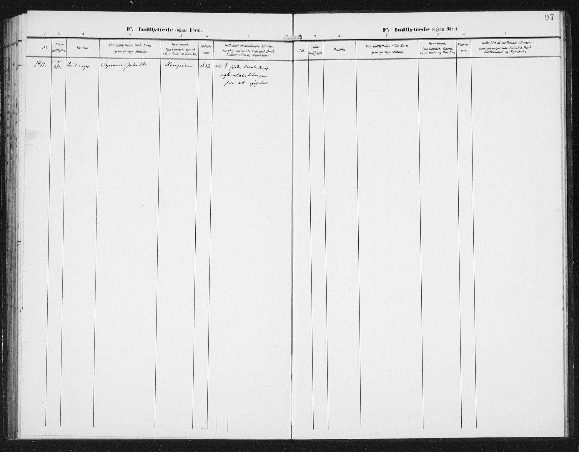 Aurland sokneprestembete, SAB/A-99937/H/Hb/Hbc/L0003: Parish register (copy) no. C 3, 1901-1933, p. 97