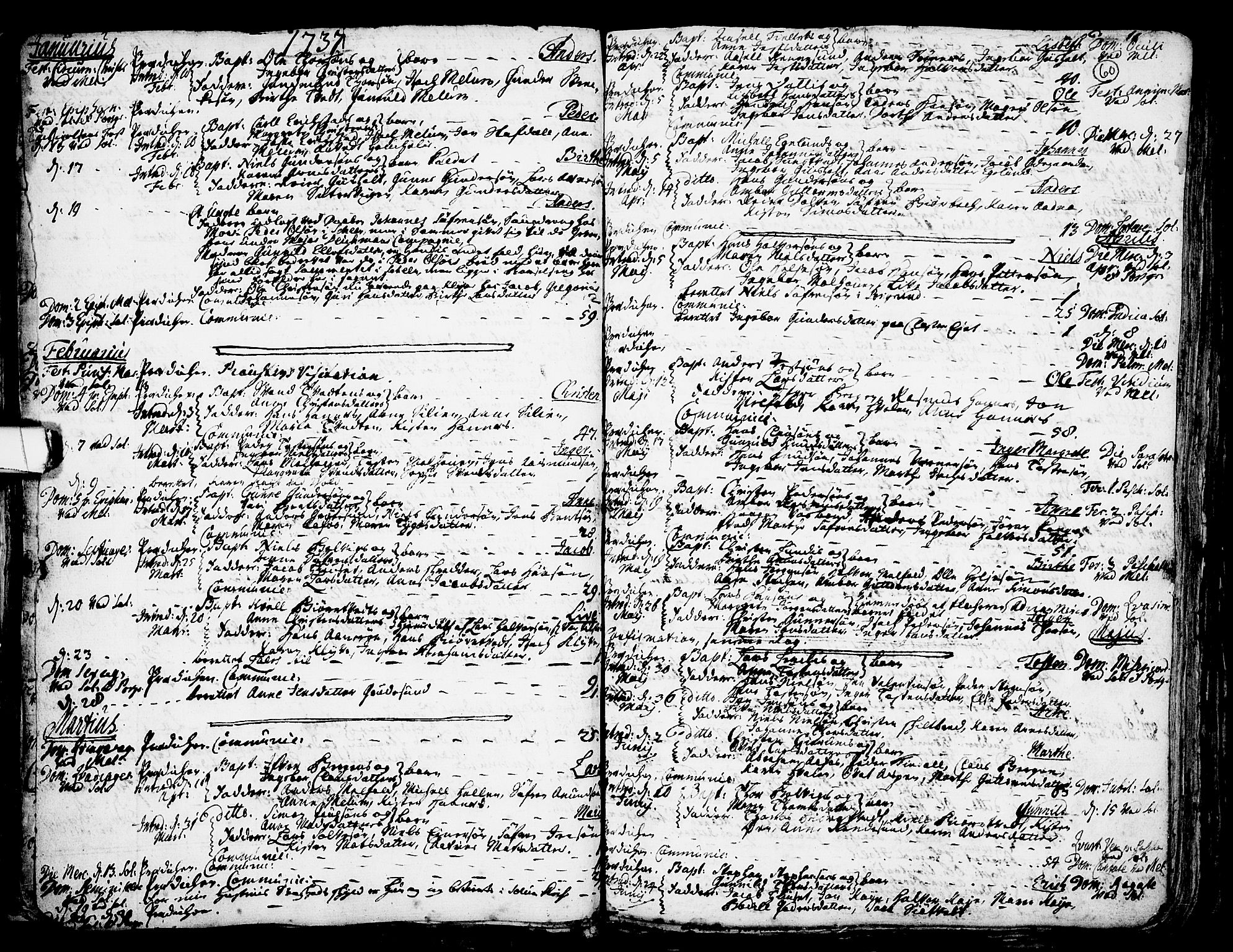 Solum kirkebøker, SAKO/A-306/F/Fa/L0002: Parish register (official) no. I 2, 1713-1761, p. 60