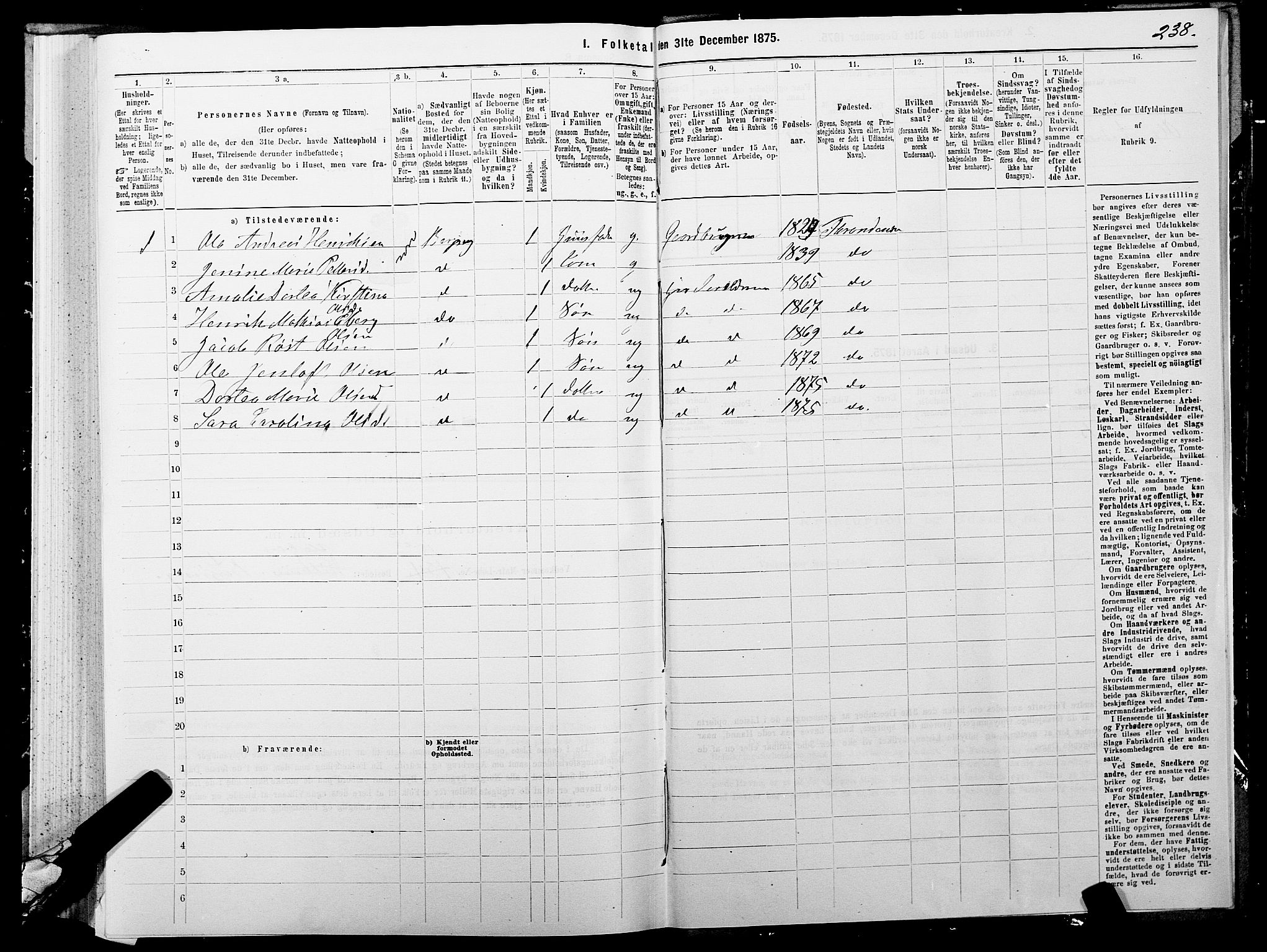 SATØ, 1875 census for 1914P Trondenes, 1875, p. 5238