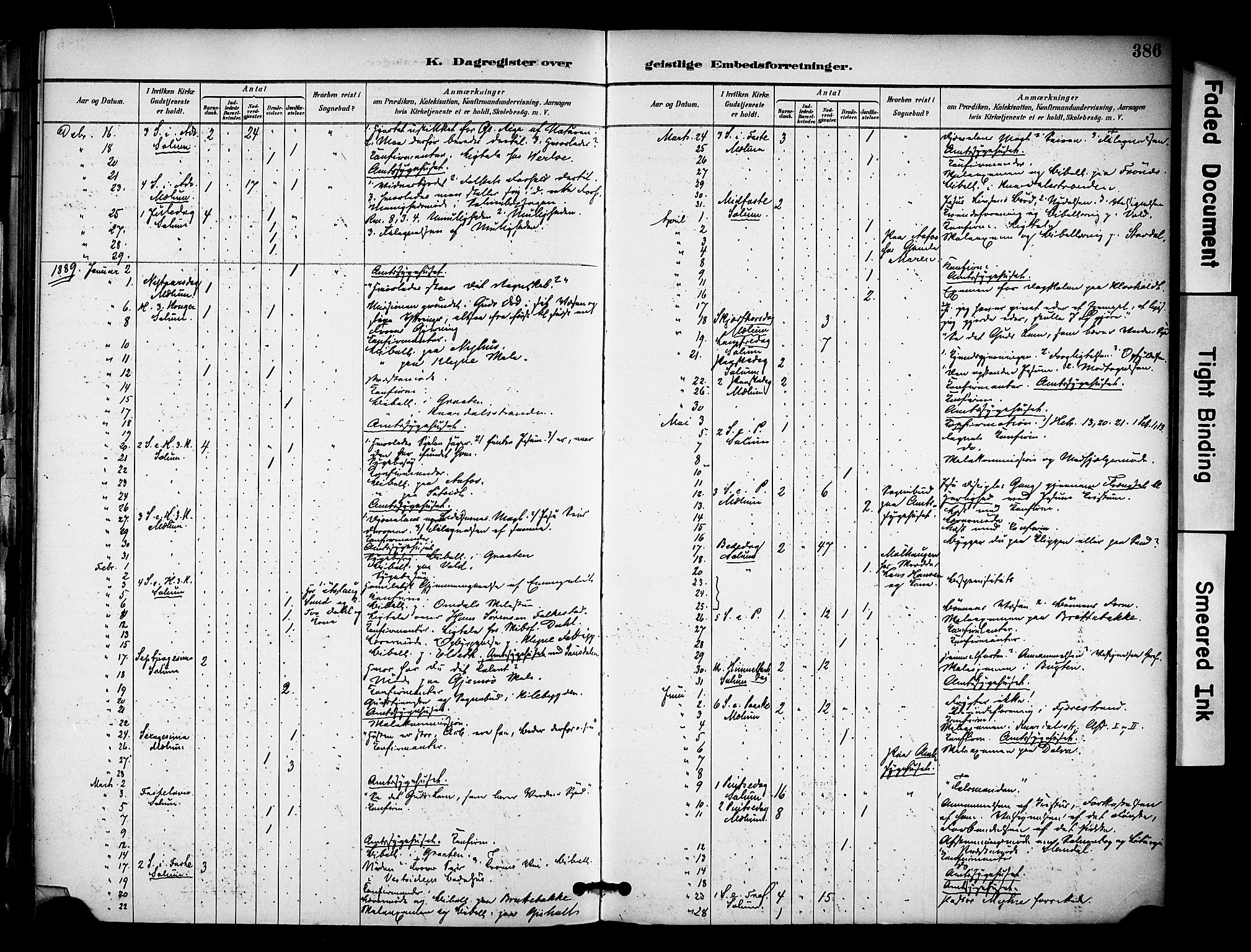 Solum kirkebøker, AV/SAKO-A-306/F/Fa/L0010: Parish register (official) no. I 10, 1888-1898, p. 386