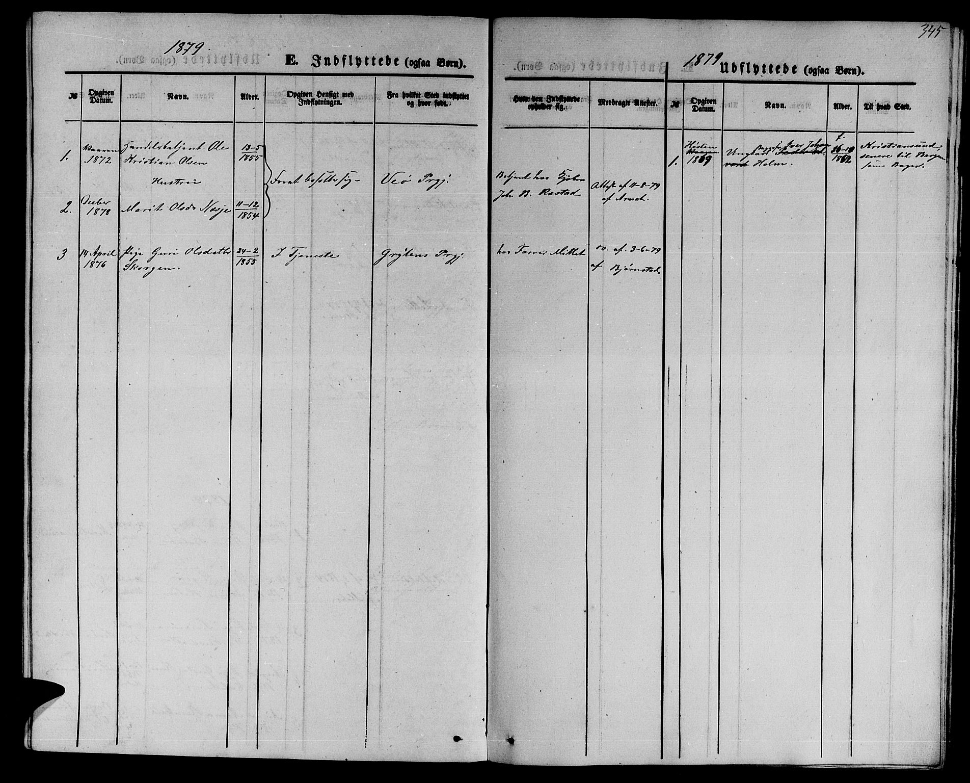 Ministerialprotokoller, klokkerbøker og fødselsregistre - Møre og Romsdal, AV/SAT-A-1454/558/L0701: Parish register (copy) no. 558C02, 1862-1879, p. 345